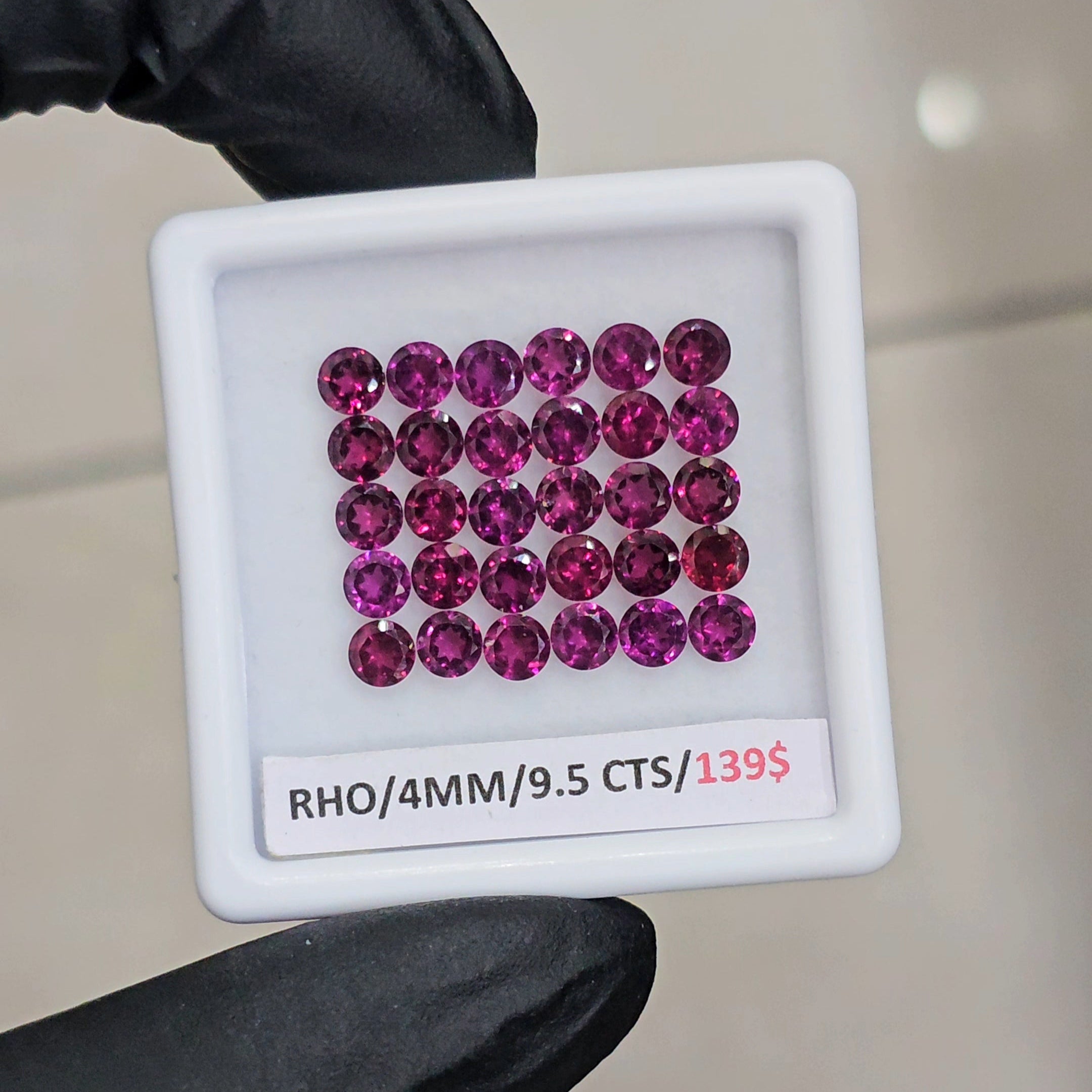 30 Pcs Of Natural Rhodolite Garnet Faceted | Shape: Round | Size: 4mm - The LabradoriteKing