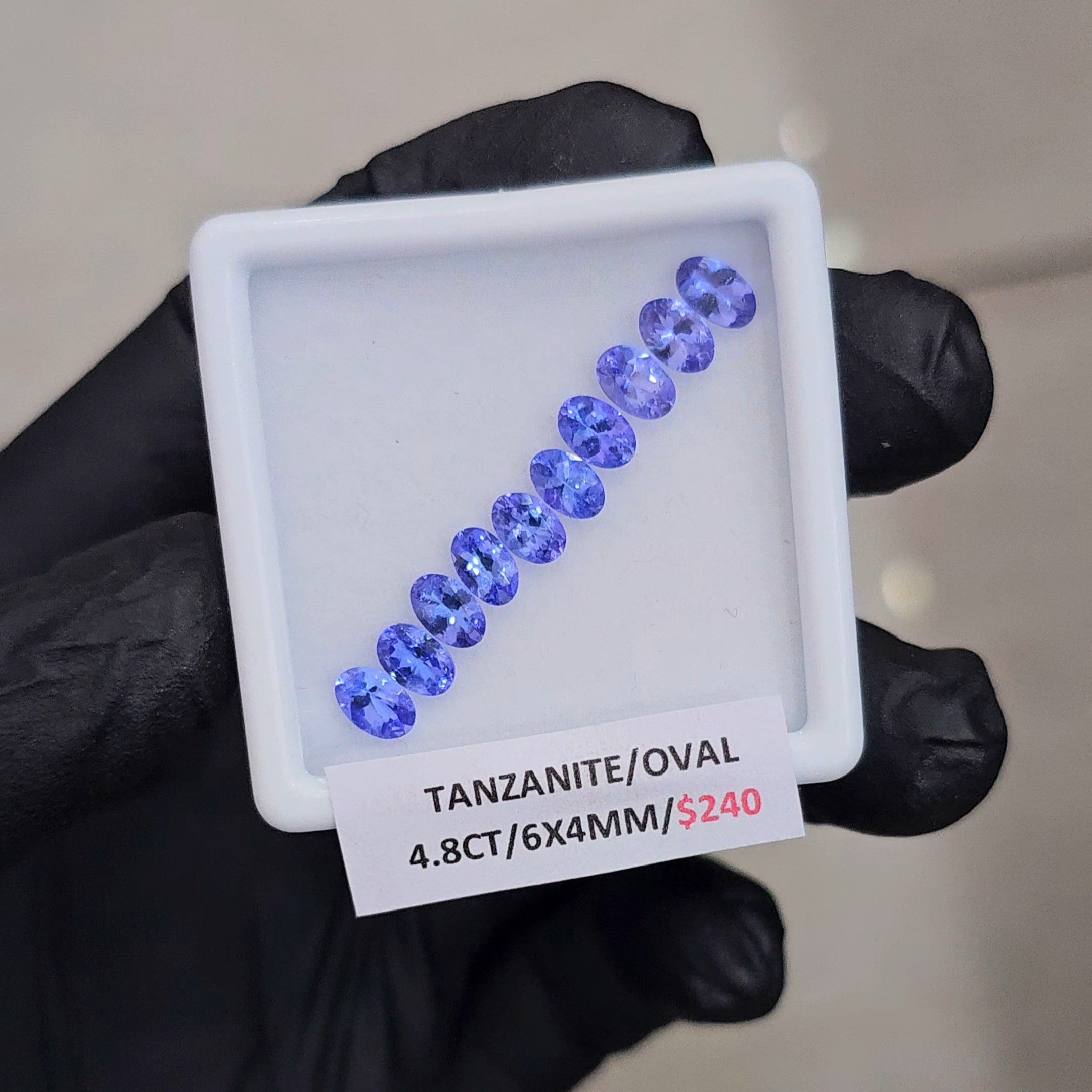 10 Pcs Natural Tanzanite AAA+ Top Quality Faceted | Shape: Oval| Size:6x4mm - The LabradoriteKing