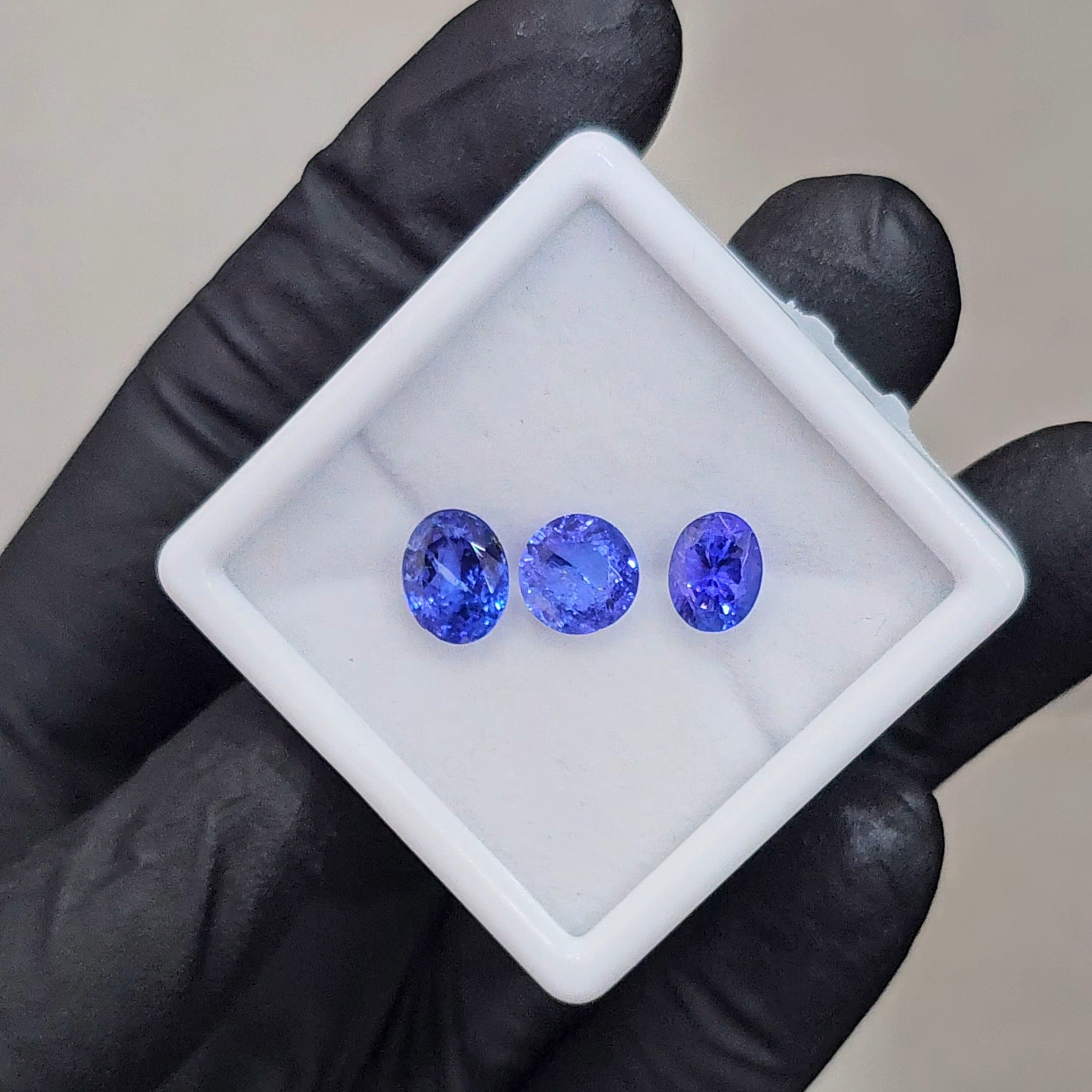 3 Pcs Natural Tanzanite  | Shape: Round & Oval| Size: 8-9mm - The LabradoriteKing