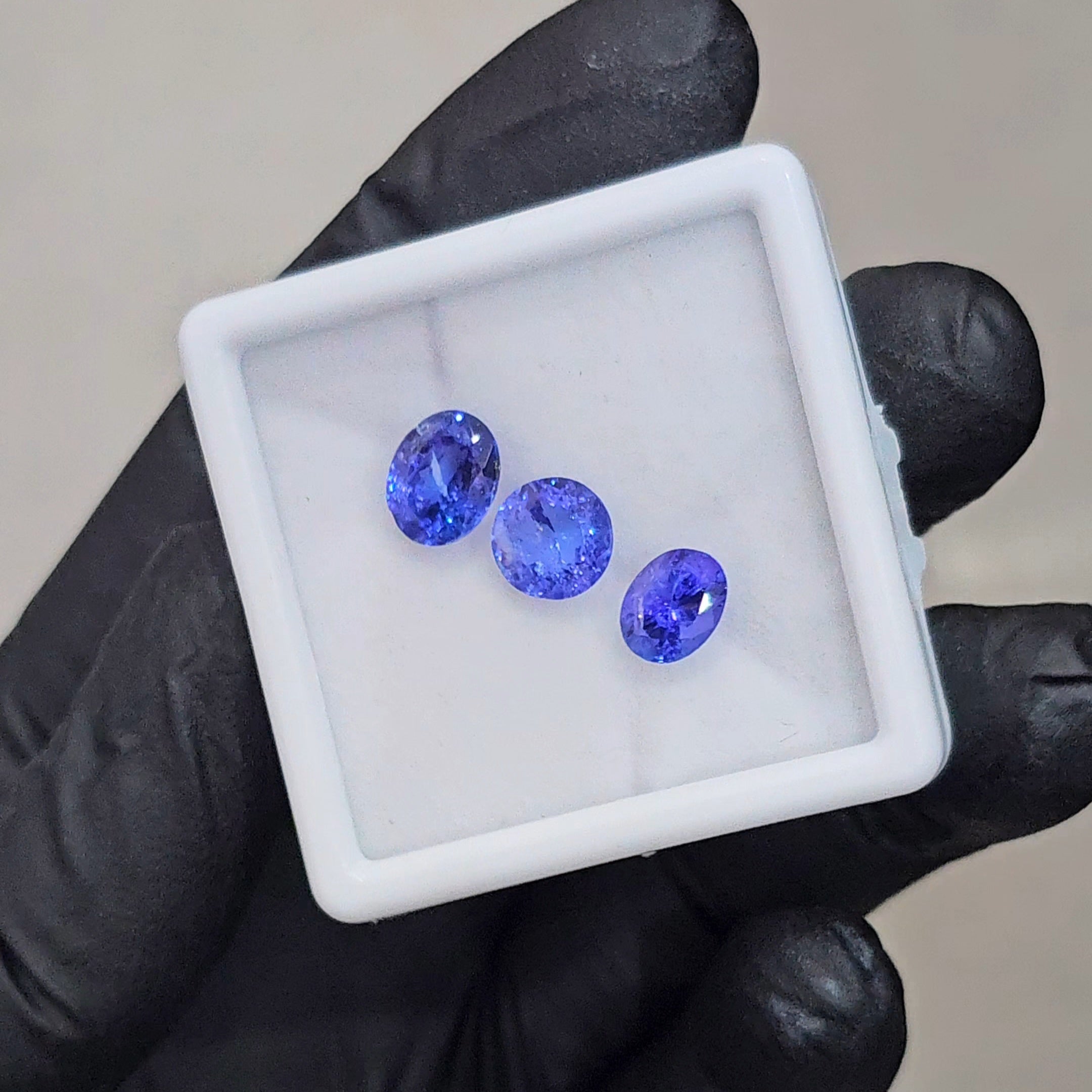 3 Pcs Natural Tanzanite  | Shape: Round & Oval| Size: 8-9mm - The LabradoriteKing