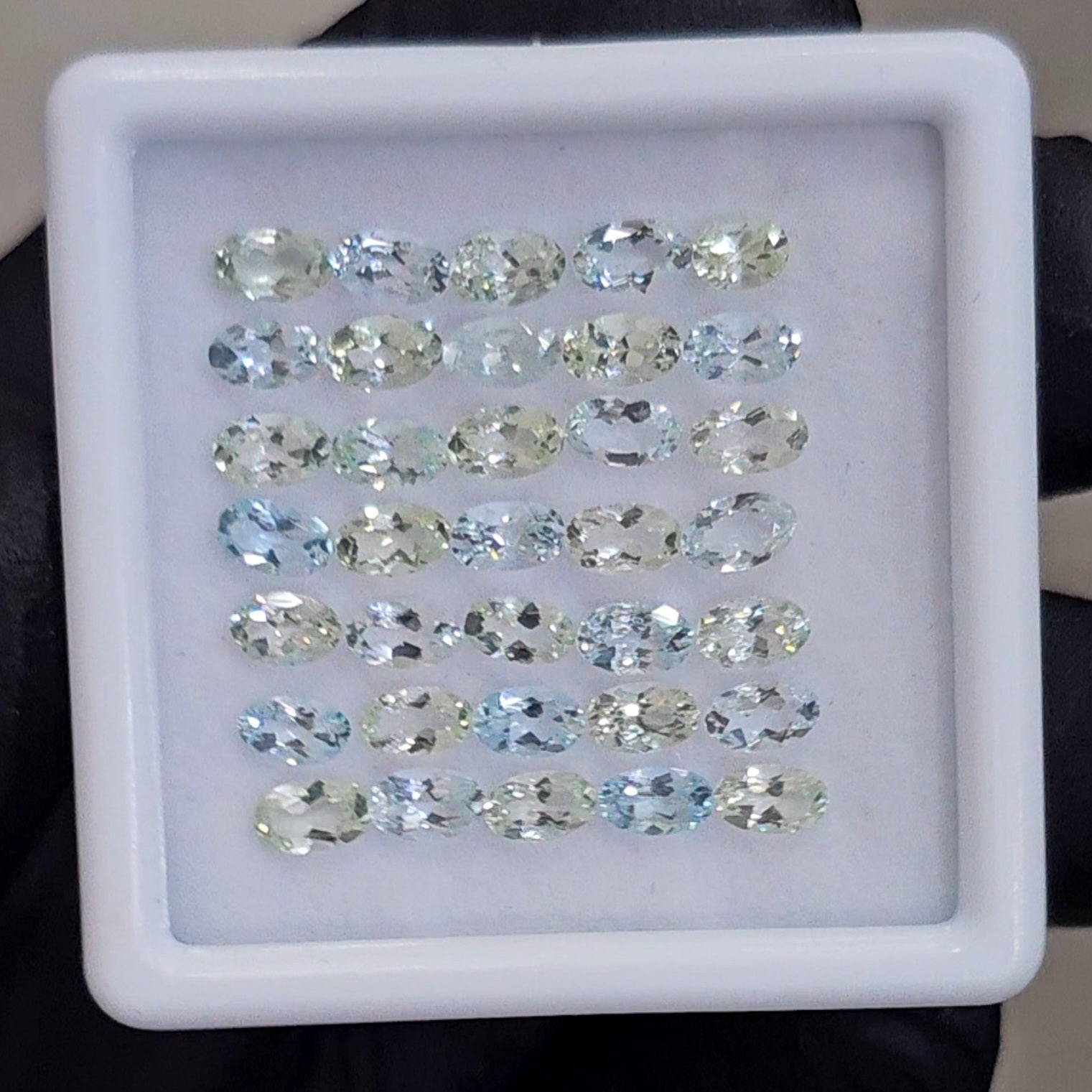 35 Pcs Natural Aquamarine and heliodor Faceted unheated | Shape: Oval| Size: 5x3mm - The LabradoriteKing