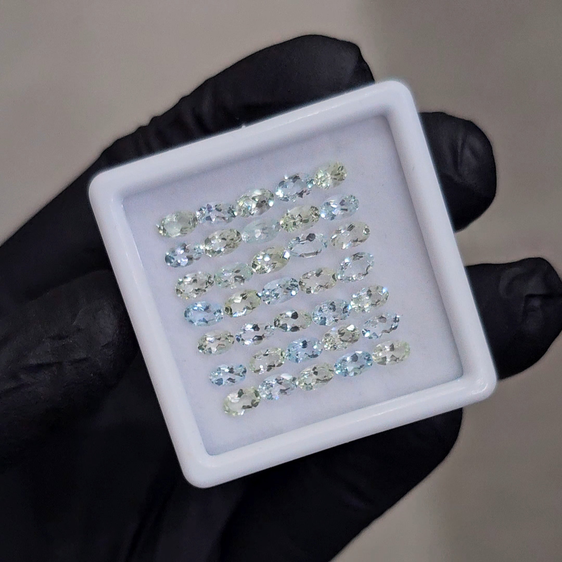 35 Pcs Natural Aquamarine and heliodor Faceted unheated | Shape: Oval| Size: 5x3mm - The LabradoriteKing