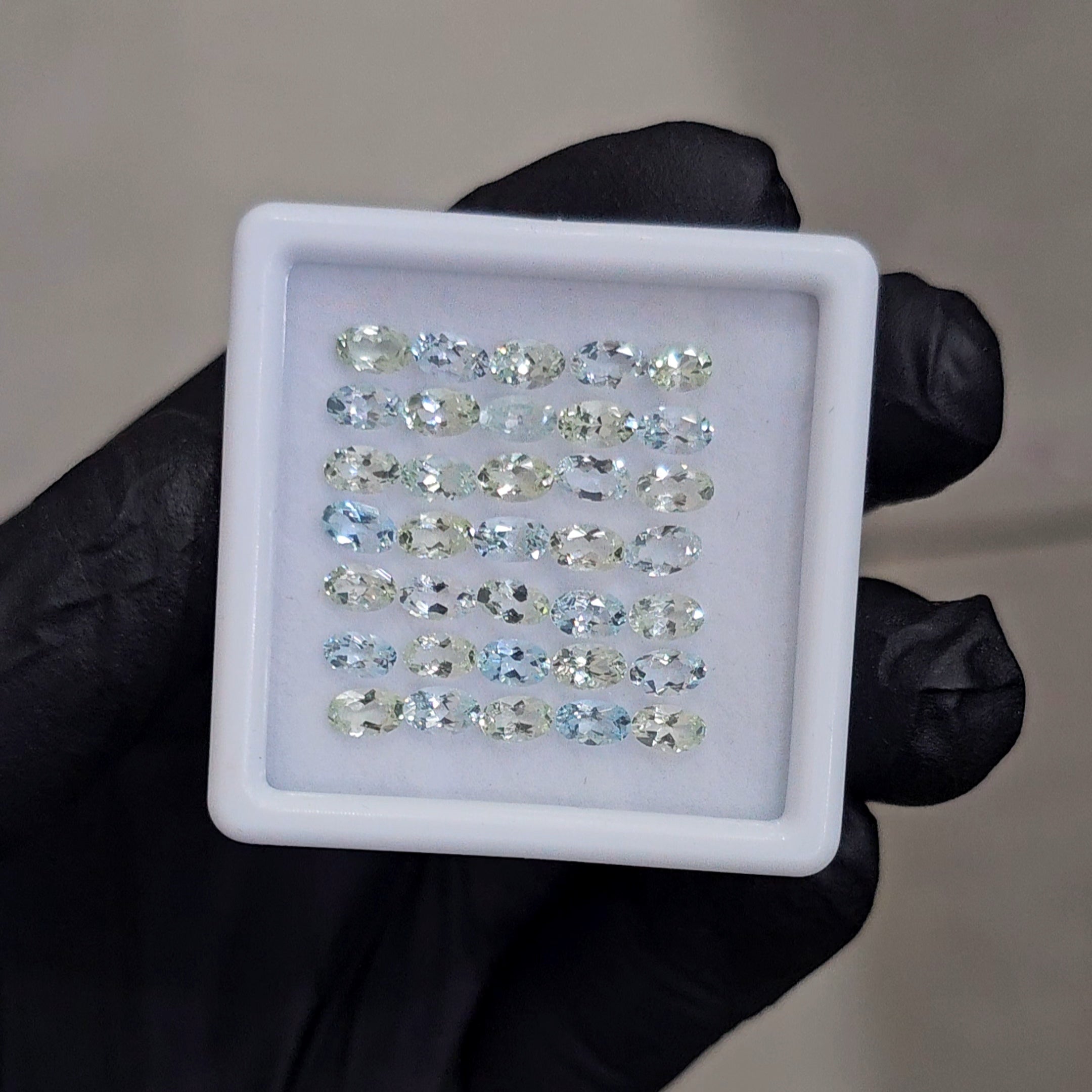 35 Pcs Natural Aquamarine and heliodor Faceted unheated | Shape: Oval| Size: 5x3mm - The LabradoriteKing