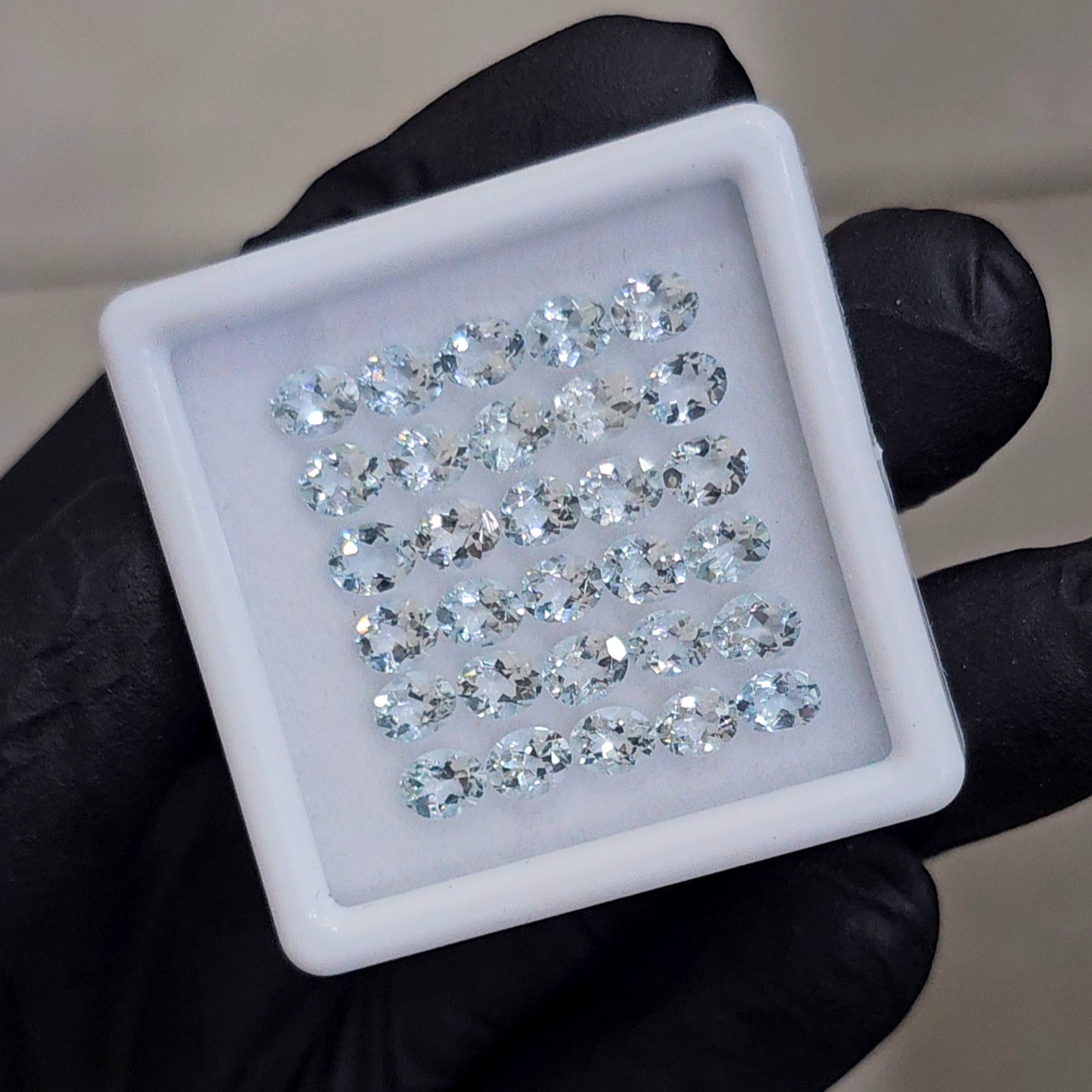 30 Pcs Natural Aquamarine Faceted unheated | Shape: Oval| Size: 6x4mm - The LabradoriteKing