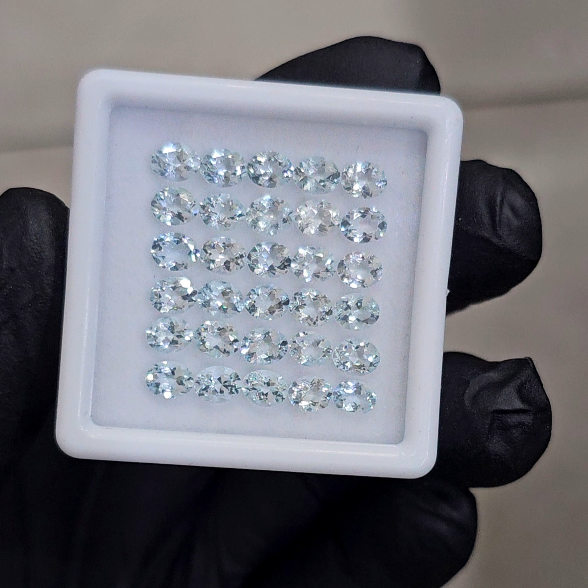 30 Pcs Natural Aquamarine Faceted unheated | Shape: Oval| Size: 6x4mm - The LabradoriteKing