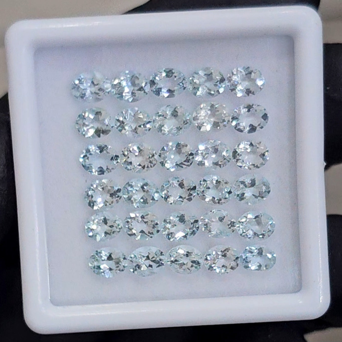 30 Pcs Natural Aquamarine Faceted unheated | Shape: Oval| Size: 6x4mm - The LabradoriteKing