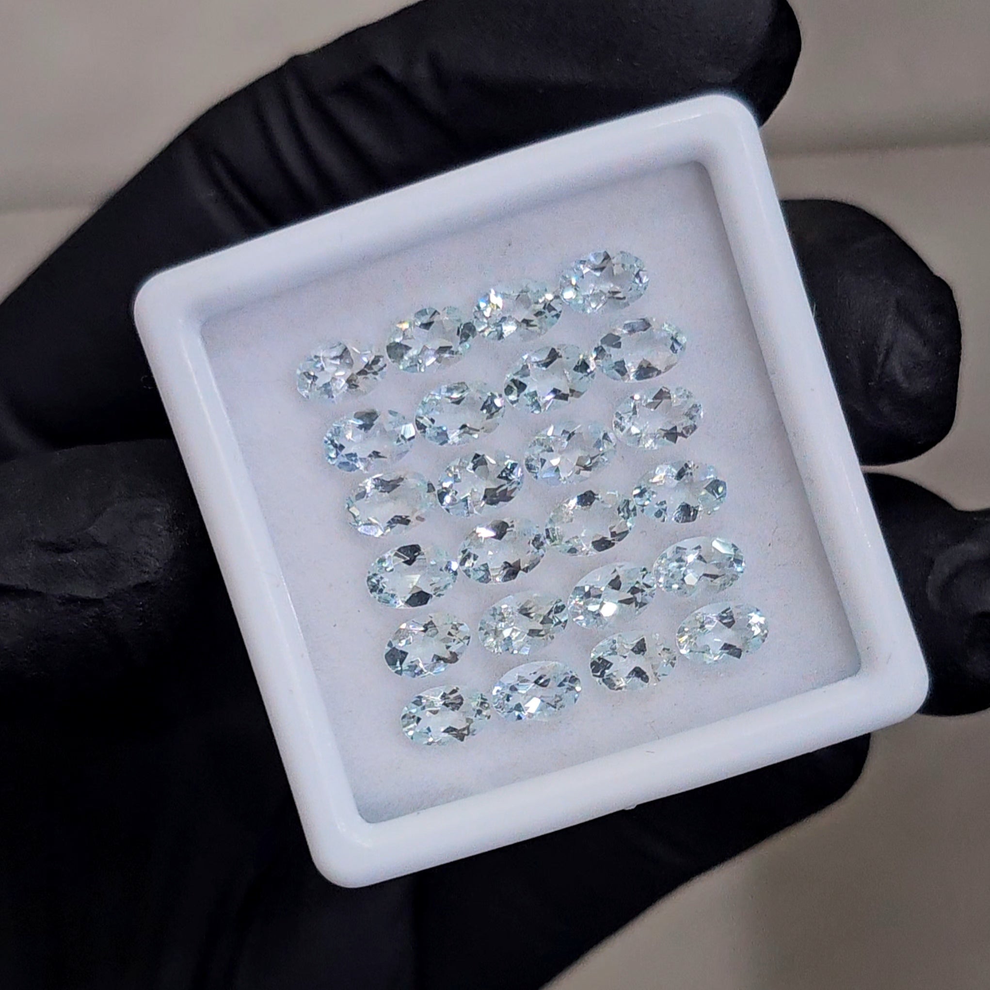 24 Pcs Natural Aquamarine Faceted unheated | Shape: Oval| Size: 6x4mm - The LabradoriteKing