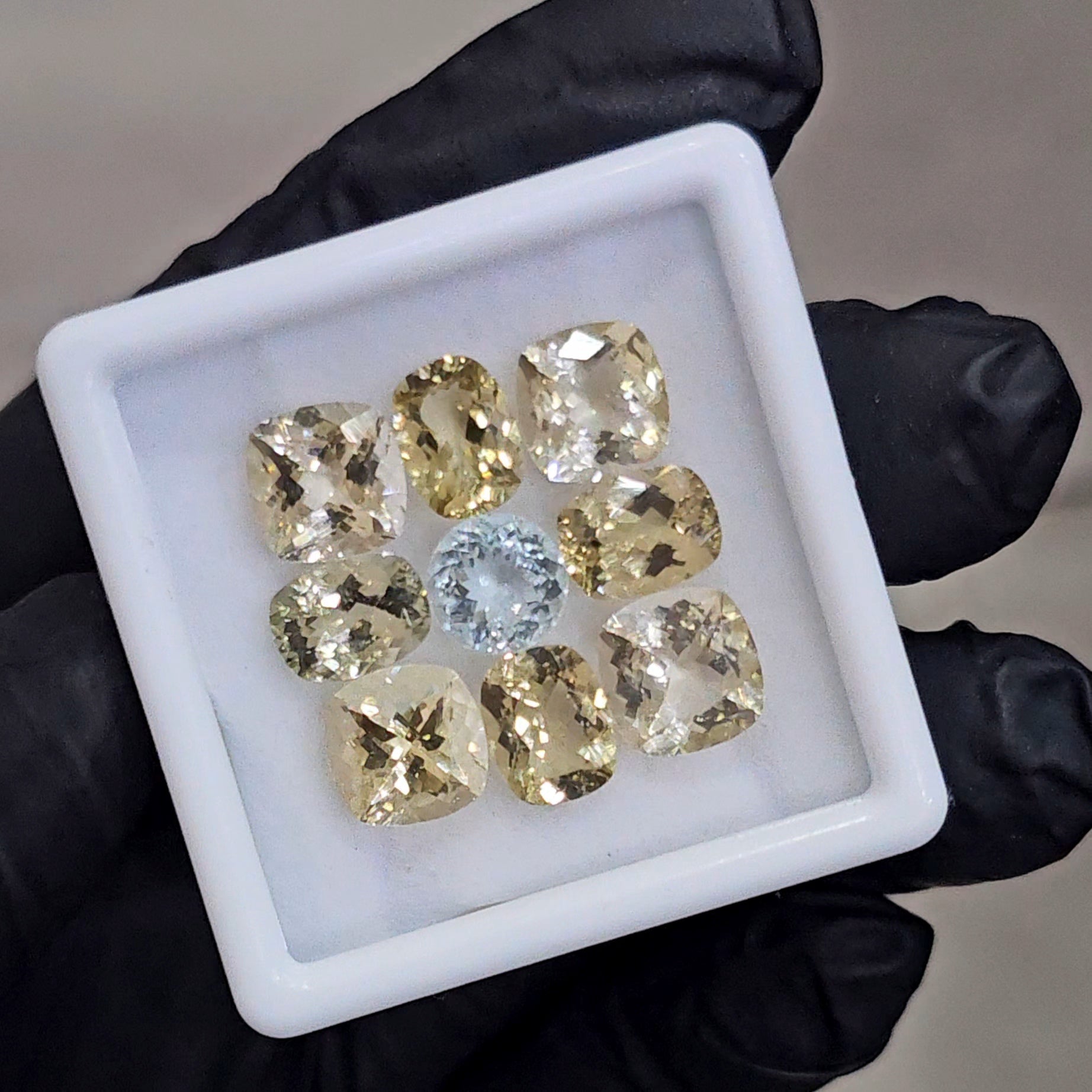 9 Pcs Natural Aquamarine Green Beryl and heliodor Faceted unheated | Shape: Mix| Size: 6-8mm - The LabradoriteKing