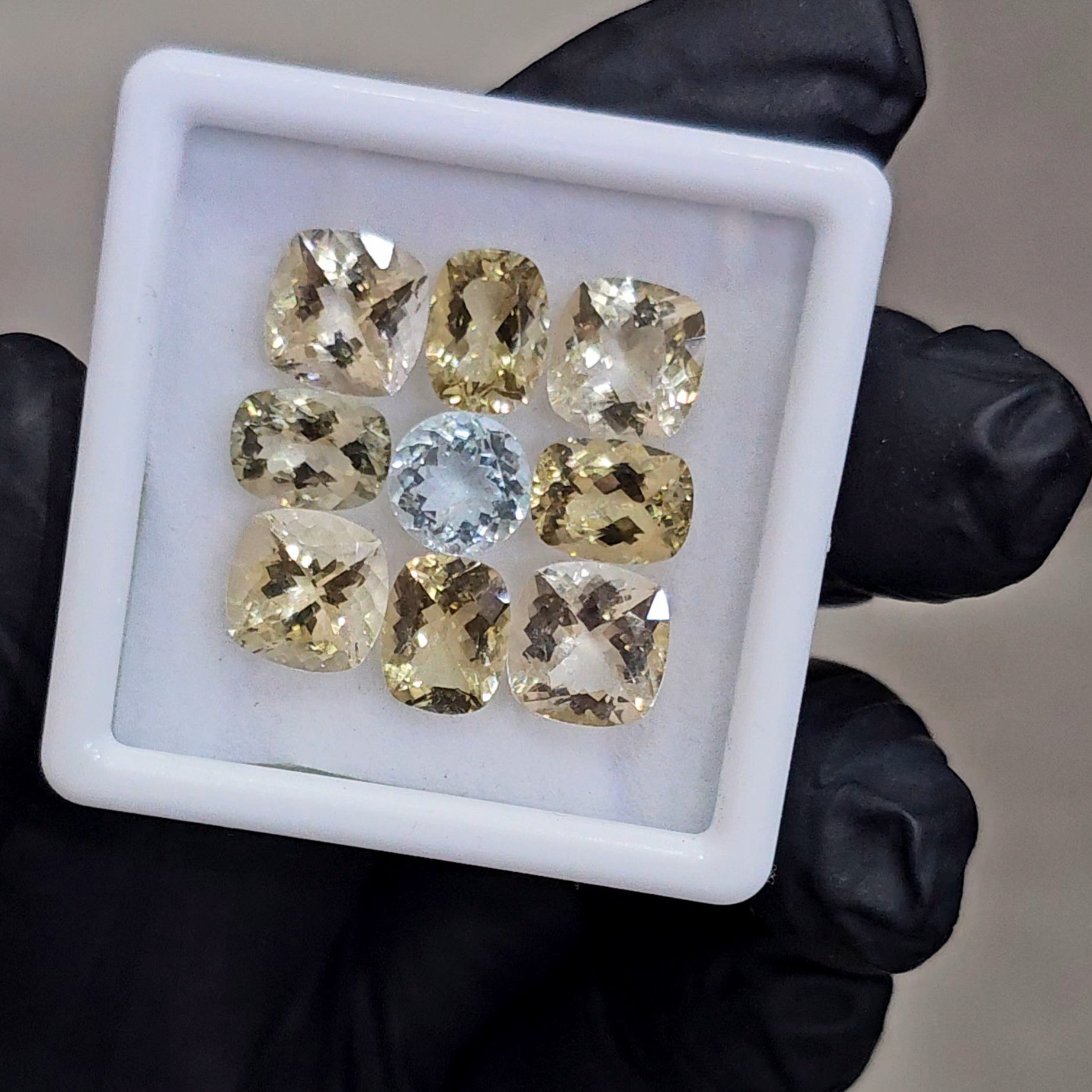 9 Pcs Natural Aquamarine Green Beryl and heliodor Faceted unheated | Shape: Mix| Size: 6-8mm - The LabradoriteKing