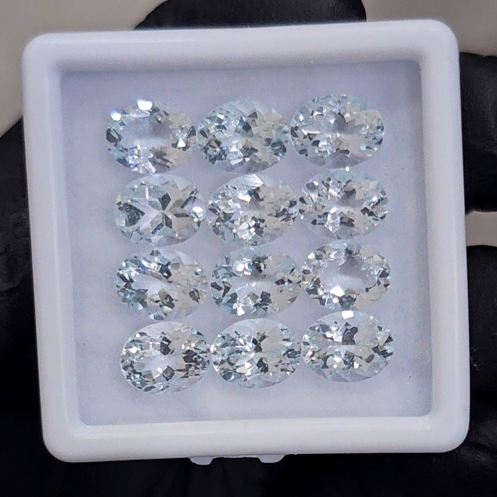 12 Pcs Natural Aquamarine Faceted unheated | Shape: Oval| Size: 9x7mm - The LabradoriteKing