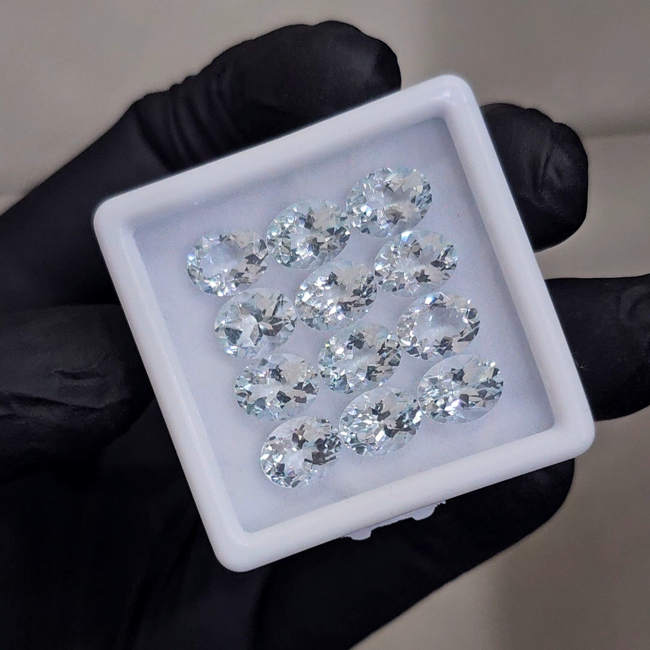 12 Pcs Natural Aquamarine Faceted unheated | Shape: Oval| Size: 9x7mm - The LabradoriteKing