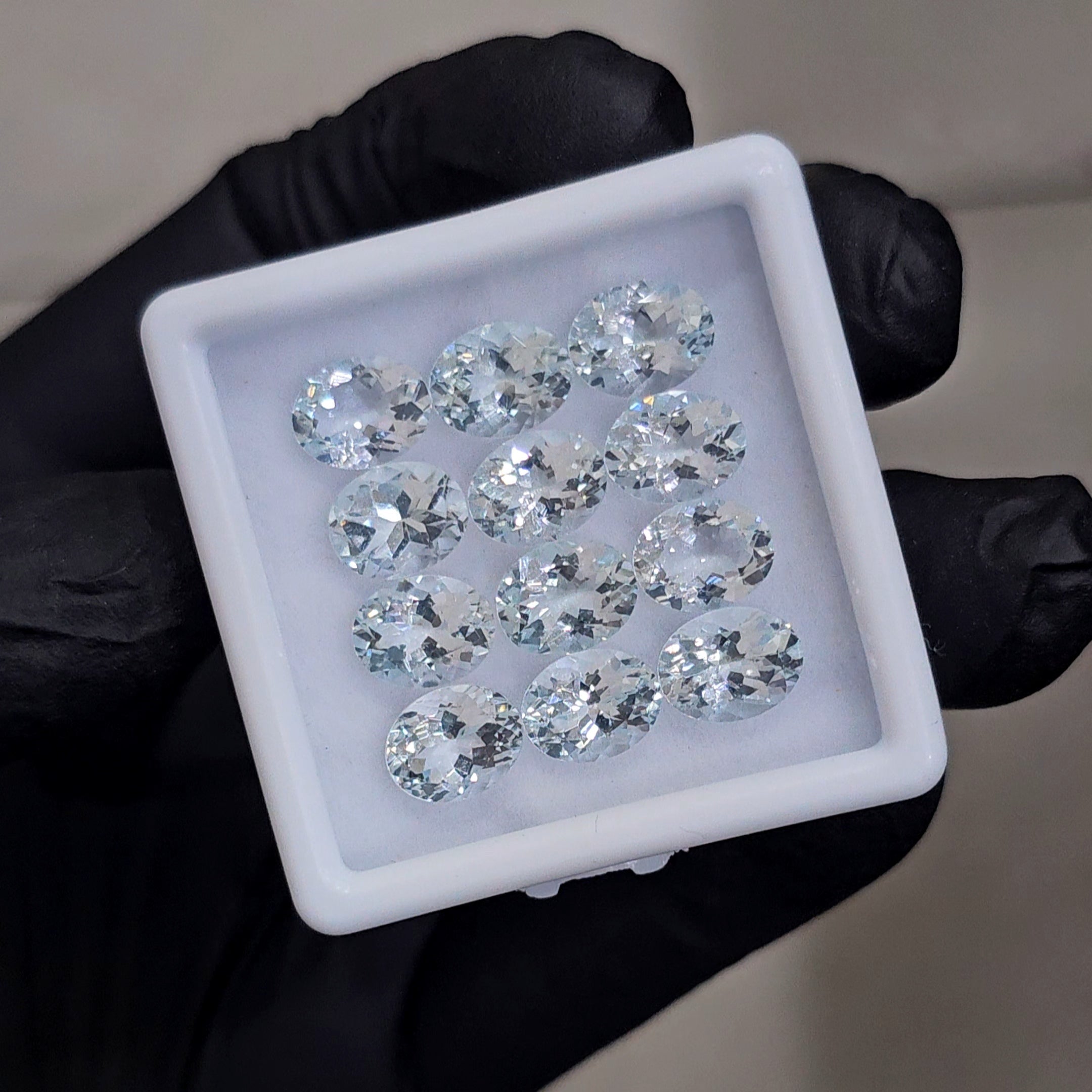 12 Pcs Natural Aquamarine Faceted unheated | Shape: Oval| Size: 9x7mm - The LabradoriteKing