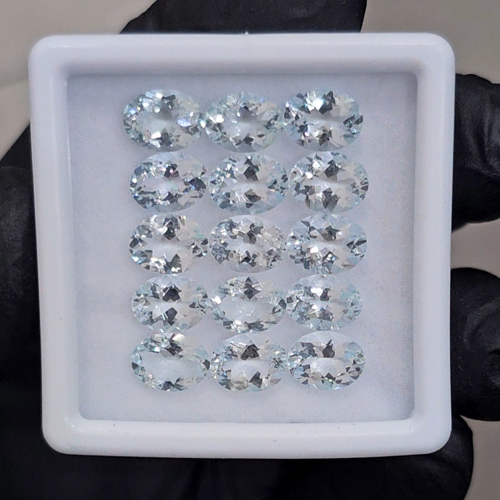 15 Pcs Natural Aquamarine Faceted unheated | Shape: Oval| Size: 8x6mm - The LabradoriteKing