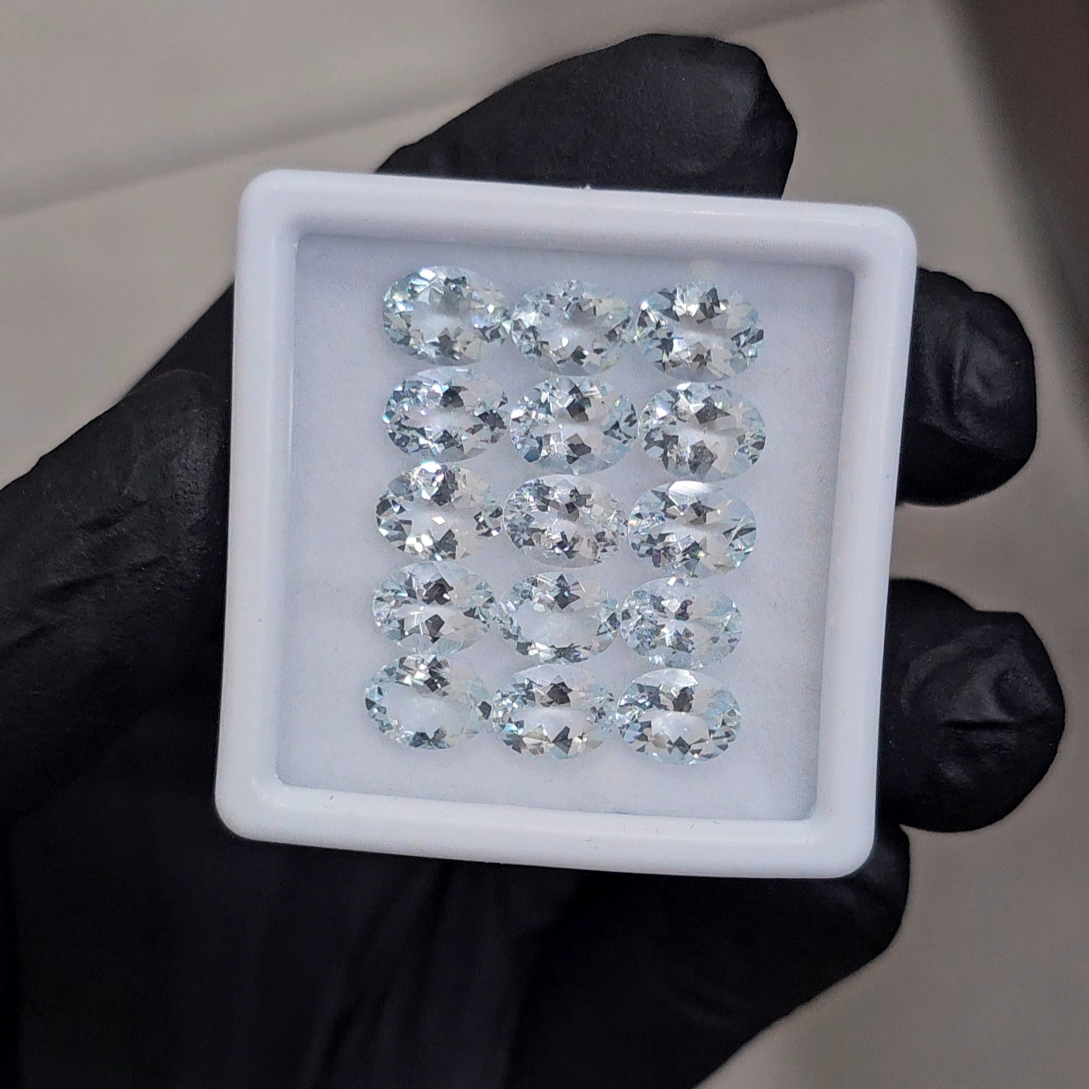 15 Pcs Natural Aquamarine Faceted unheated | Shape: Oval| Size: 8x6mm - The LabradoriteKing