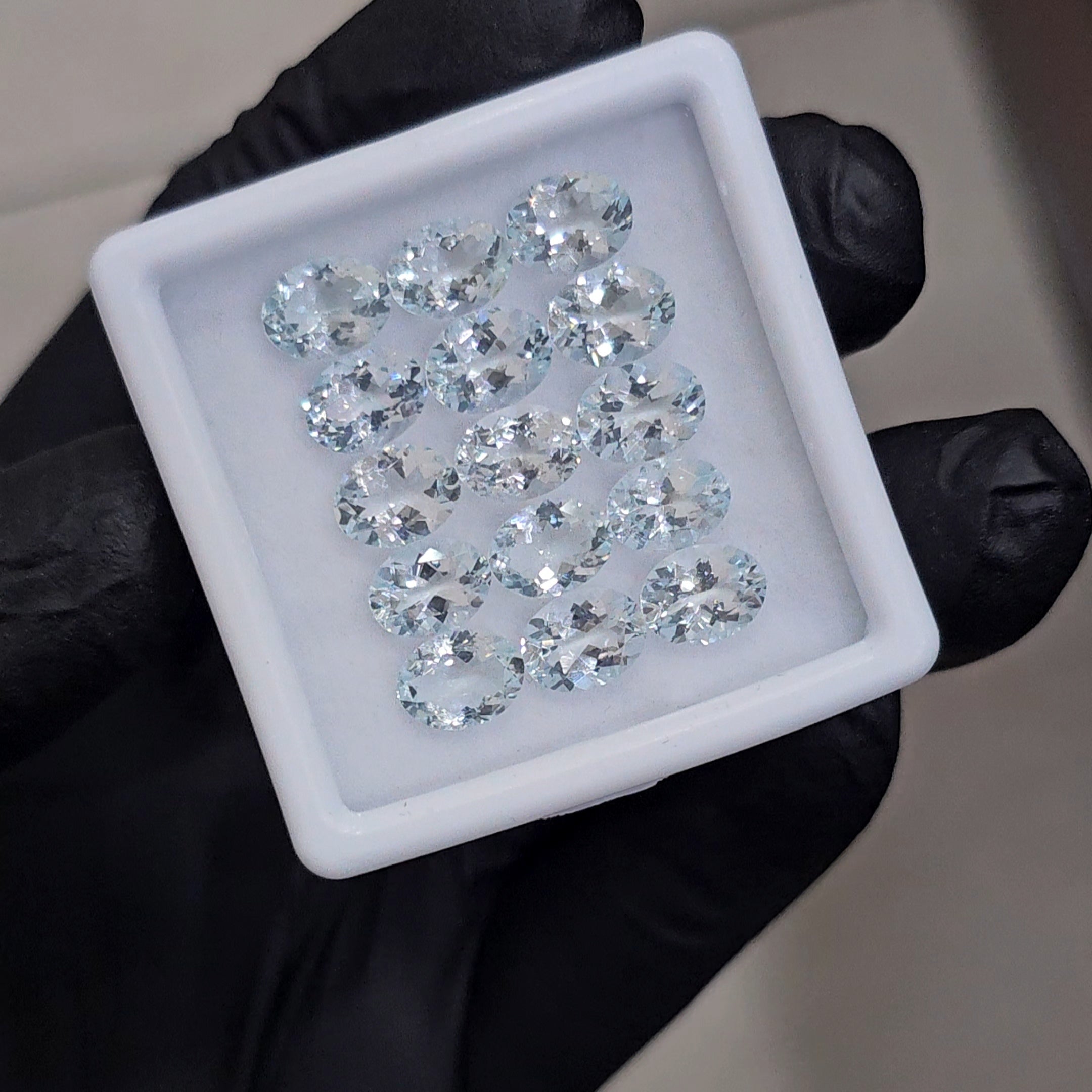 15 Pcs Natural Aquamarine Faceted unheated | Shape: Oval| Size: 8x6mm - The LabradoriteKing