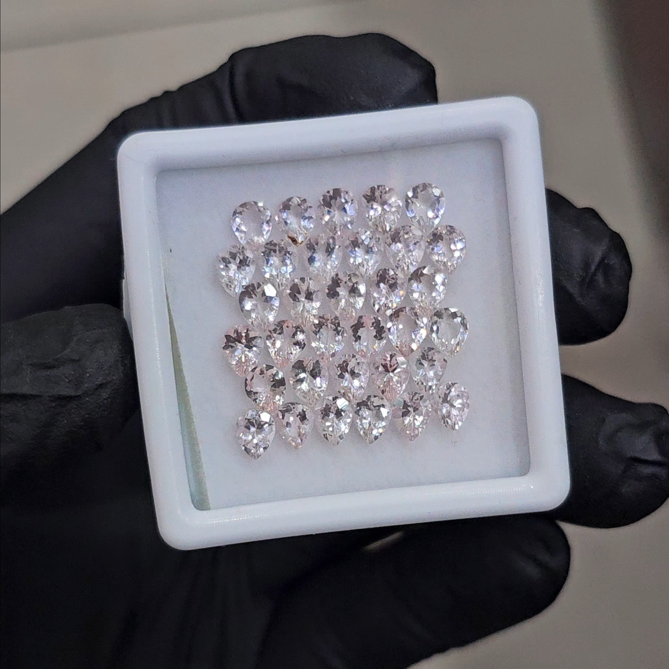 33 Pcs Natural Morganite Faceted unheated | Shape: Pear| Size: 5x4mm - The LabradoriteKing