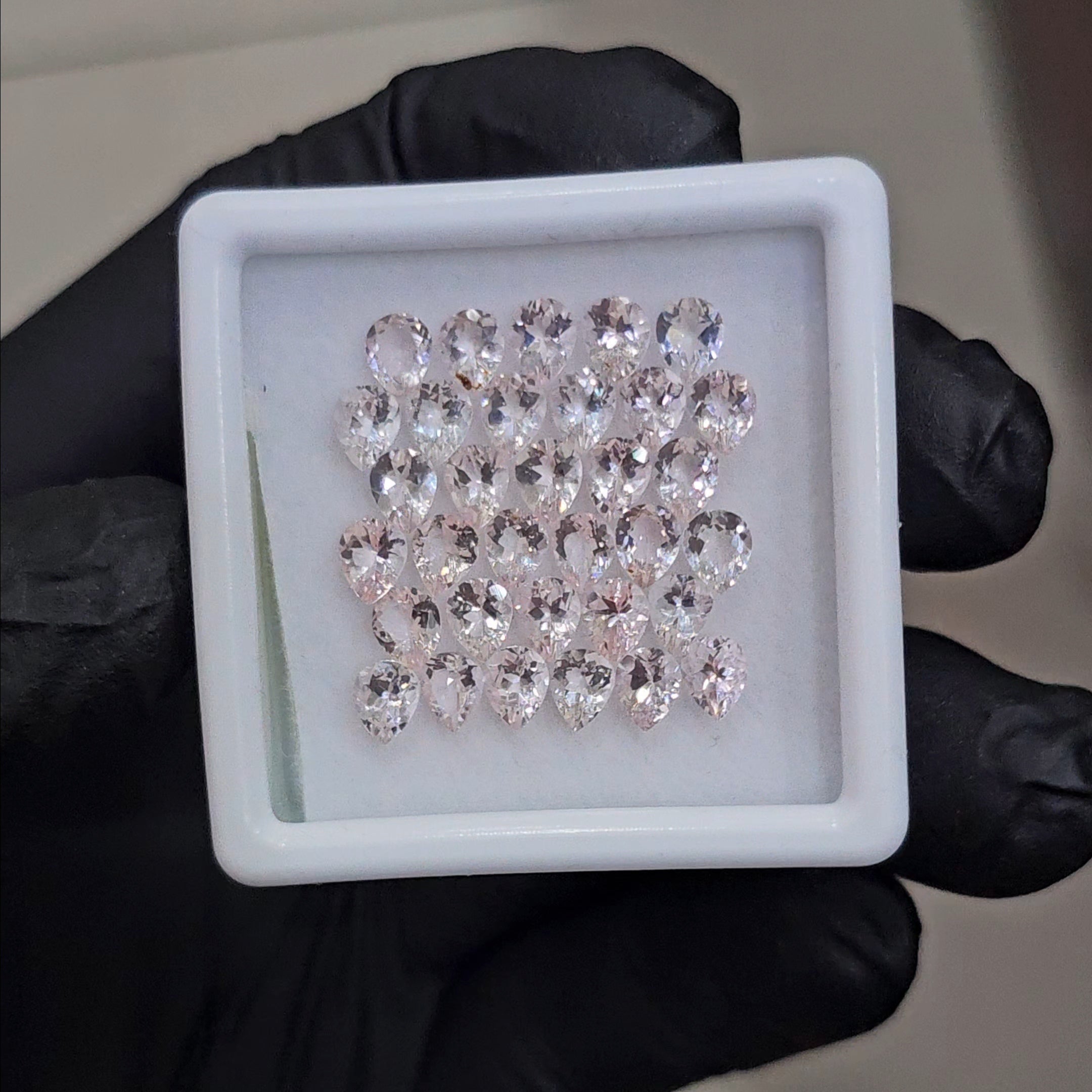 33 Pcs Natural Morganite Faceted unheated | Shape: Pear| Size: 5x4mm - The LabradoriteKing
