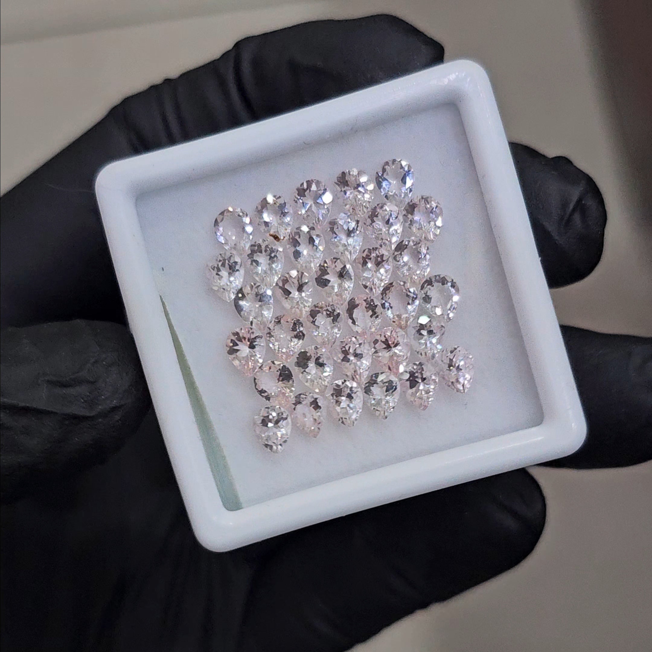 33 Pcs Natural Morganite Faceted unheated | Shape: Pear| Size: 5x4mm - The LabradoriteKing