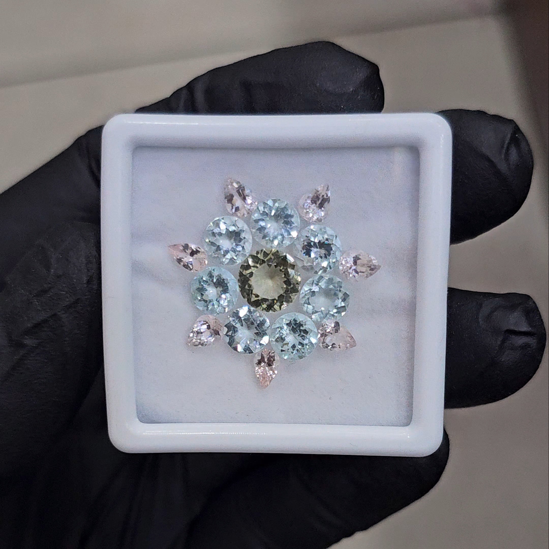 15 Pcs Natural Morganite, Aquamarine And Heliodor Faceted unheated | Shape: Mix| Size: 5-8mm - The LabradoriteKing