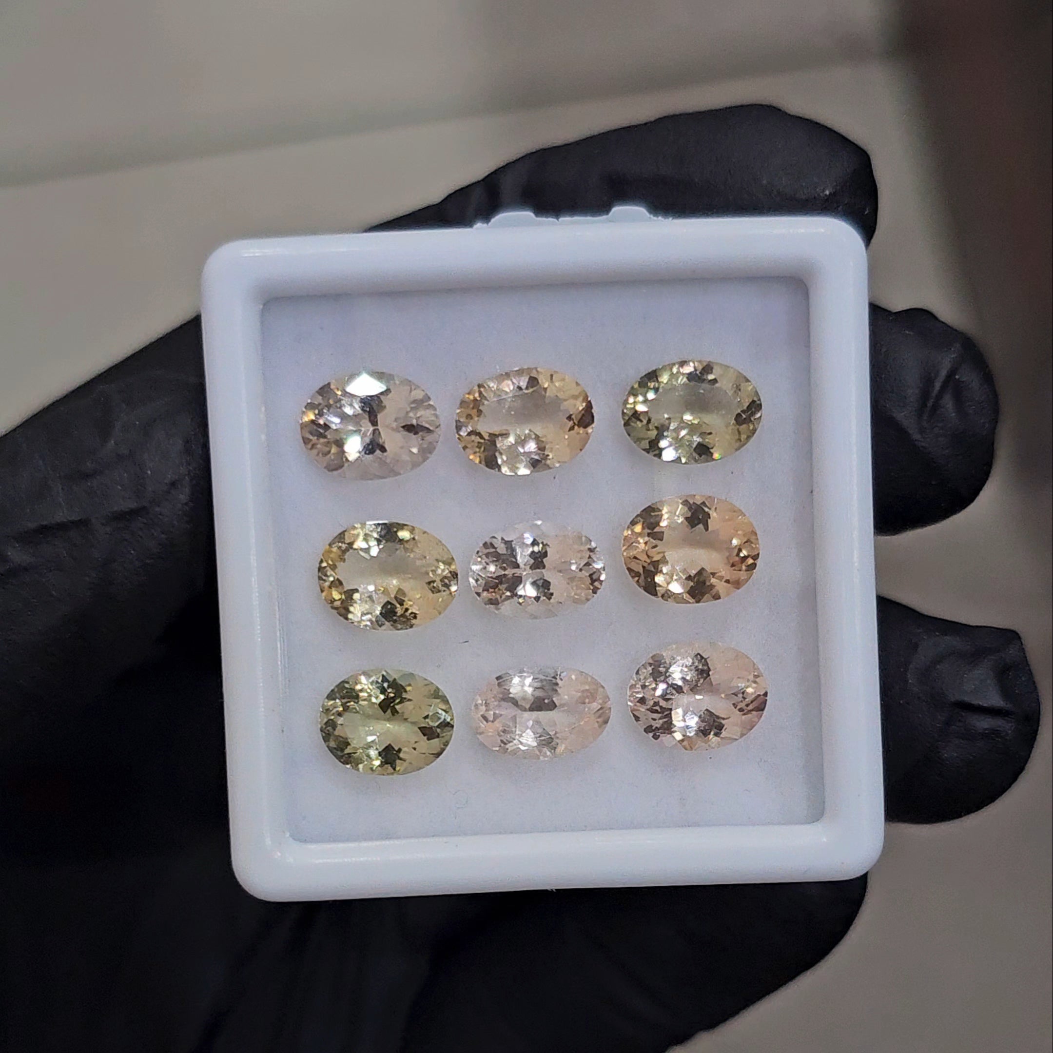 9 Pcs Of Natural Mix Beryls: Heliodor, Green Beryl  & Morganite | Oval | 8x6mm - The LabradoriteKing