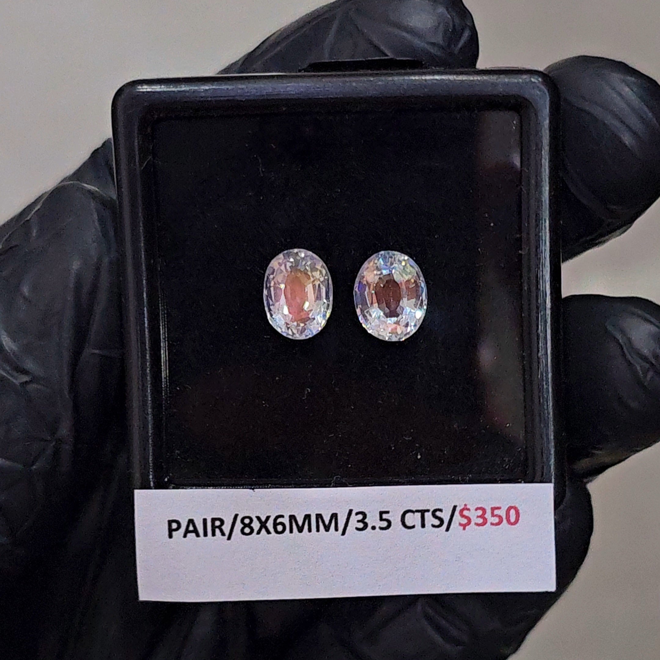 2 Pcs Natural Madagascar Moonstones Faceted | Shape: Oval Size: 8x6mm| Top quality - The LabradoriteKing