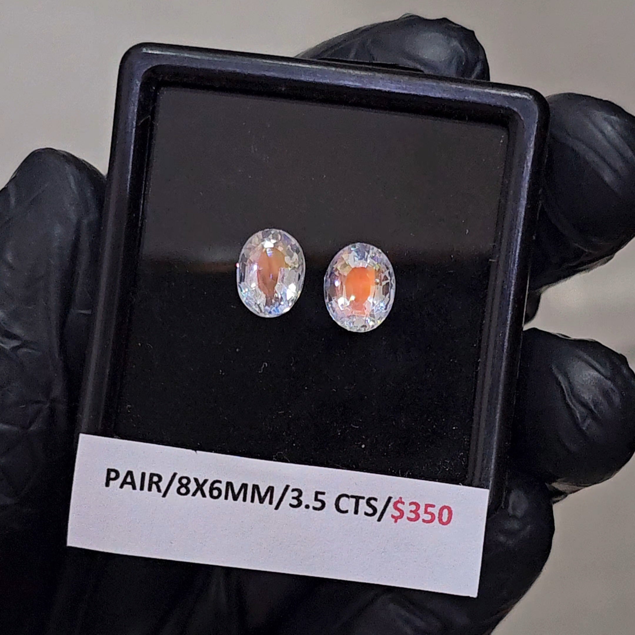 2 Pcs Natural Madagascar Moonstones Faceted | Shape: Oval Size: 8x6mm| Top quality - The LabradoriteKing