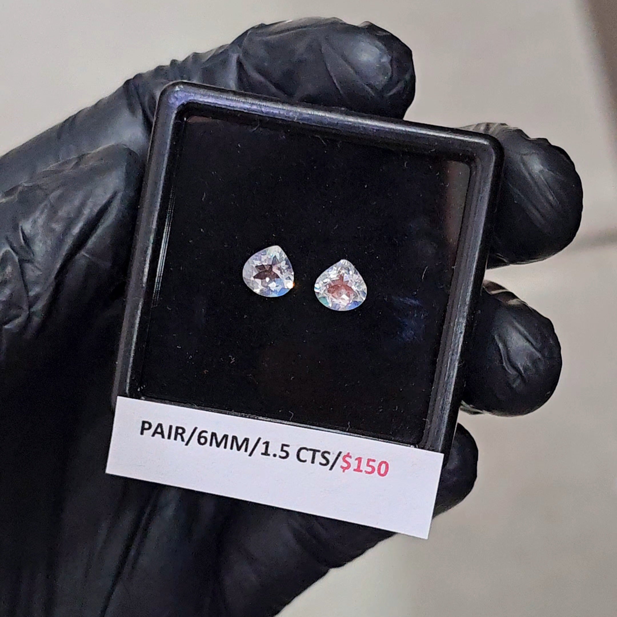 2 Pcs Natural Madagascar Moonstones Faceted | Shape: Teardrop| Size: 6mm| Top quality - The LabradoriteKing