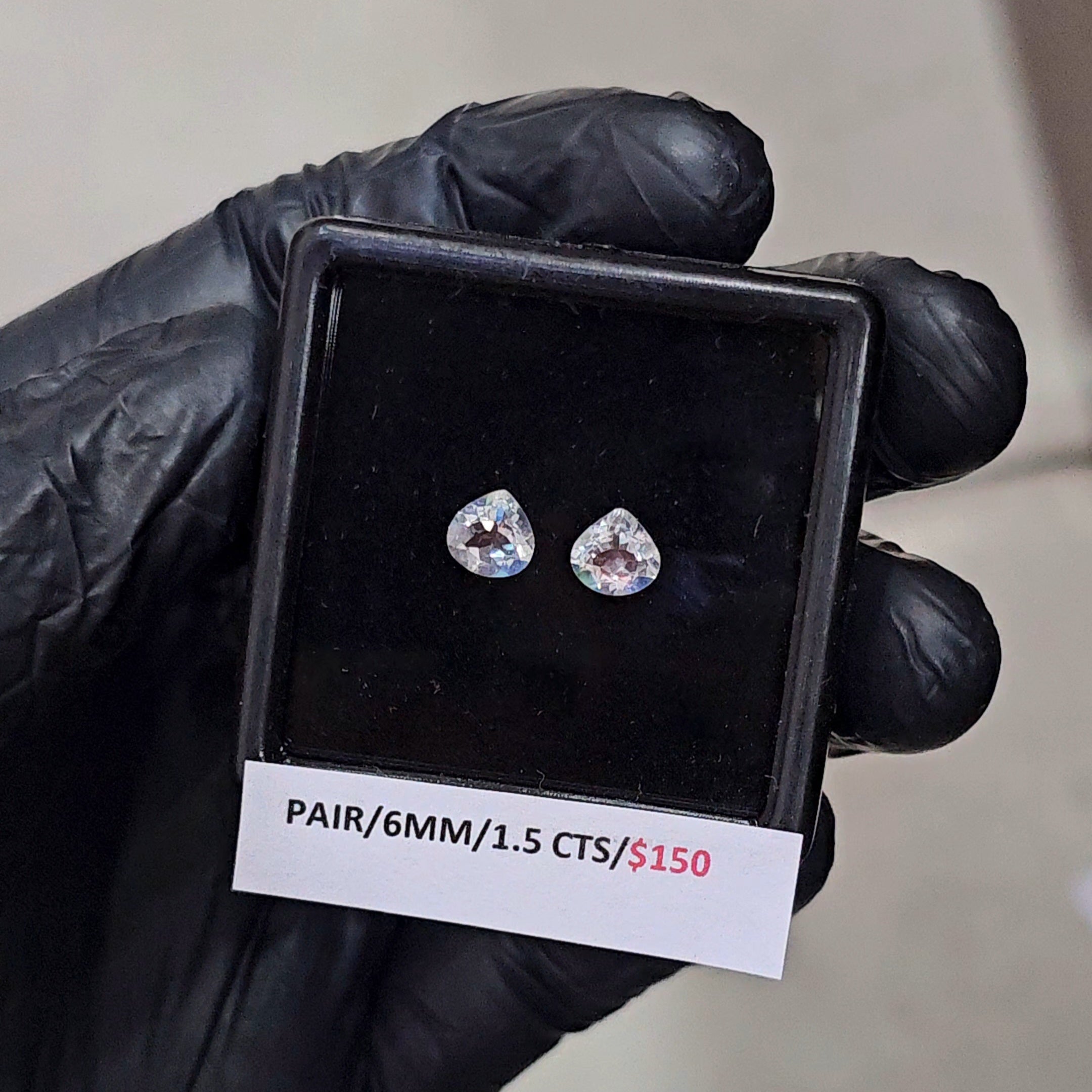 2 Pcs Natural Madagascar Moonstones Faceted | Shape: Teardrop| Size: 6mm| Top quality - The LabradoriteKing