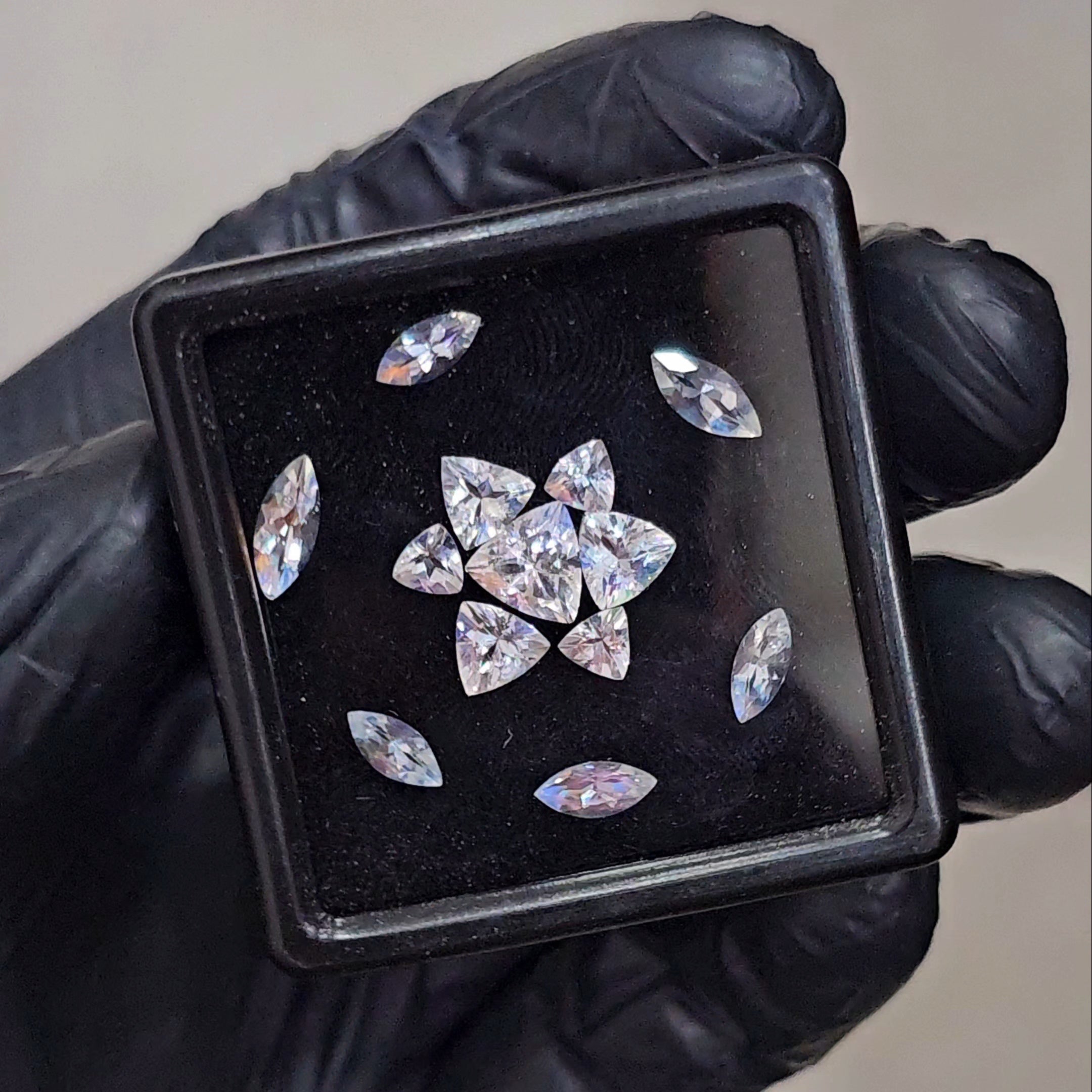 13 Pcs Natural Madagascar Moonstones Faceted | Shape: Mix| Size: 7-4mm | Top quality - The LabradoriteKing