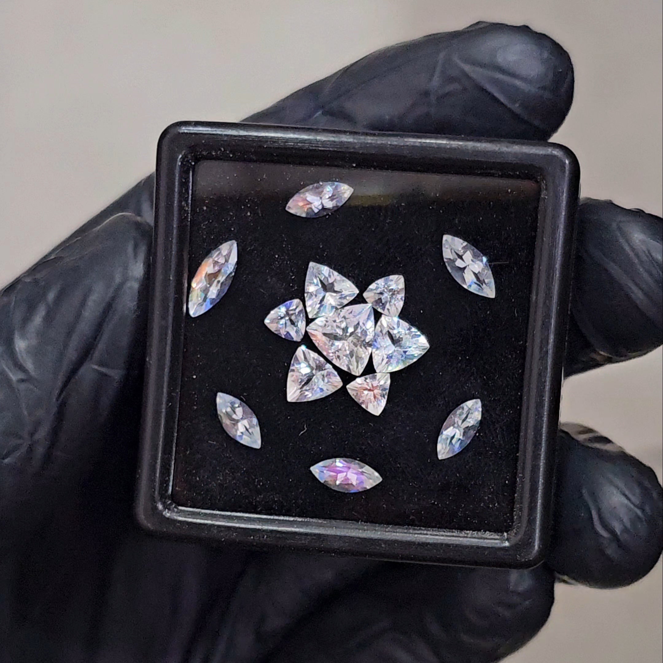 13 Pcs Natural Madagascar Moonstones Faceted | Shape: Mix| Size: 7-4mm | Top quality - The LabradoriteKing