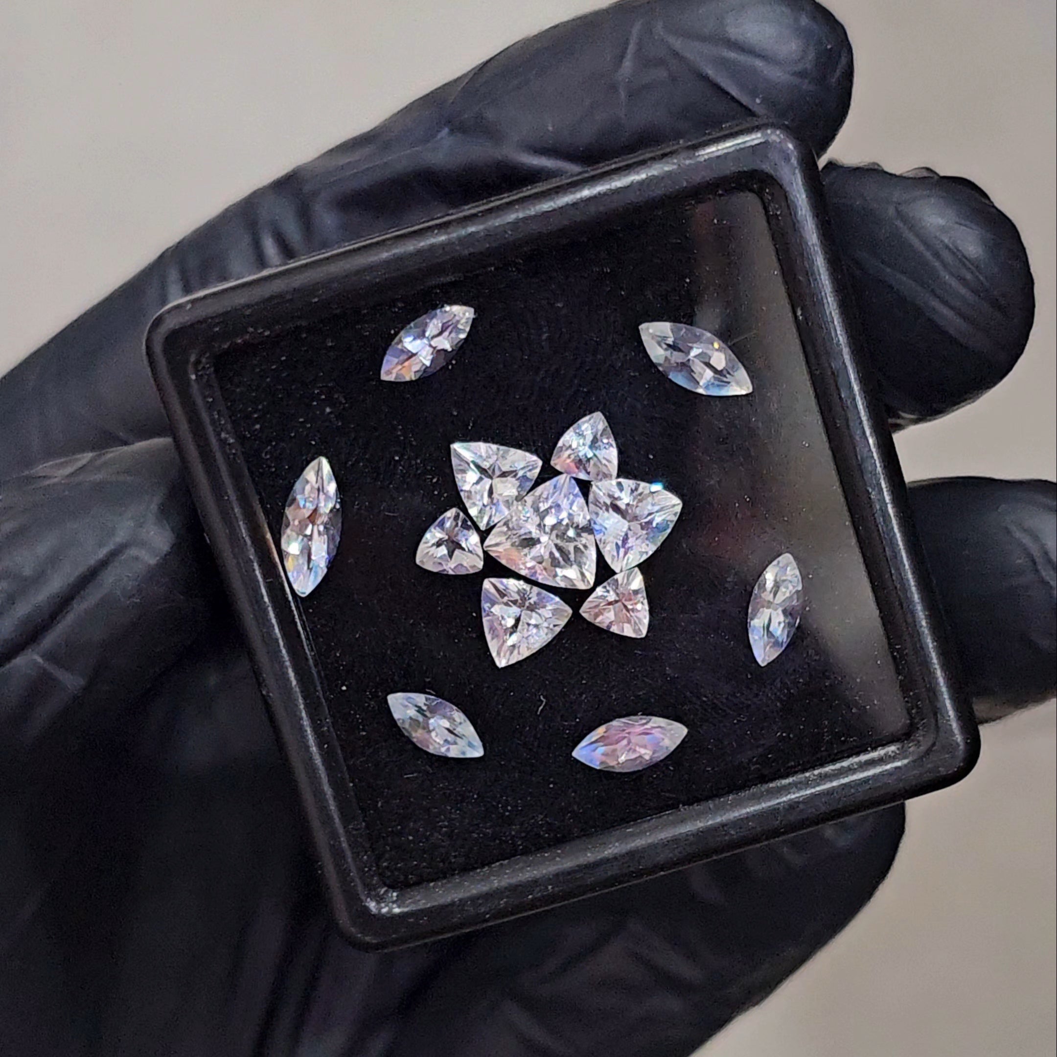 13 Pcs Natural Madagascar Moonstones Faceted | Shape: Mix| Size: 7-4mm | Top quality - The LabradoriteKing