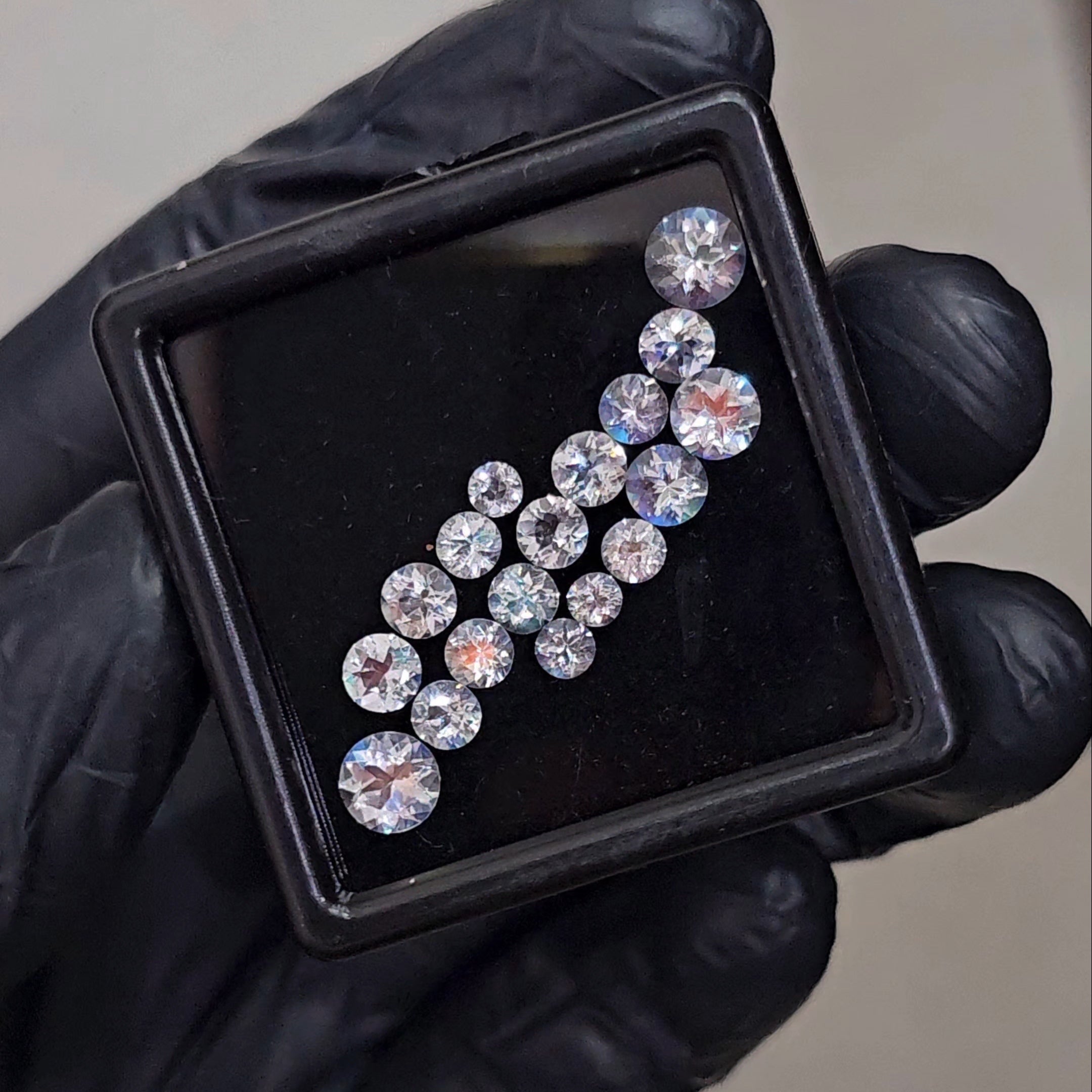 18 Pcs Natural Madagascar Moonstones Faceted | Shape: Round| Size: 6-3mm | Top quality - The LabradoriteKing