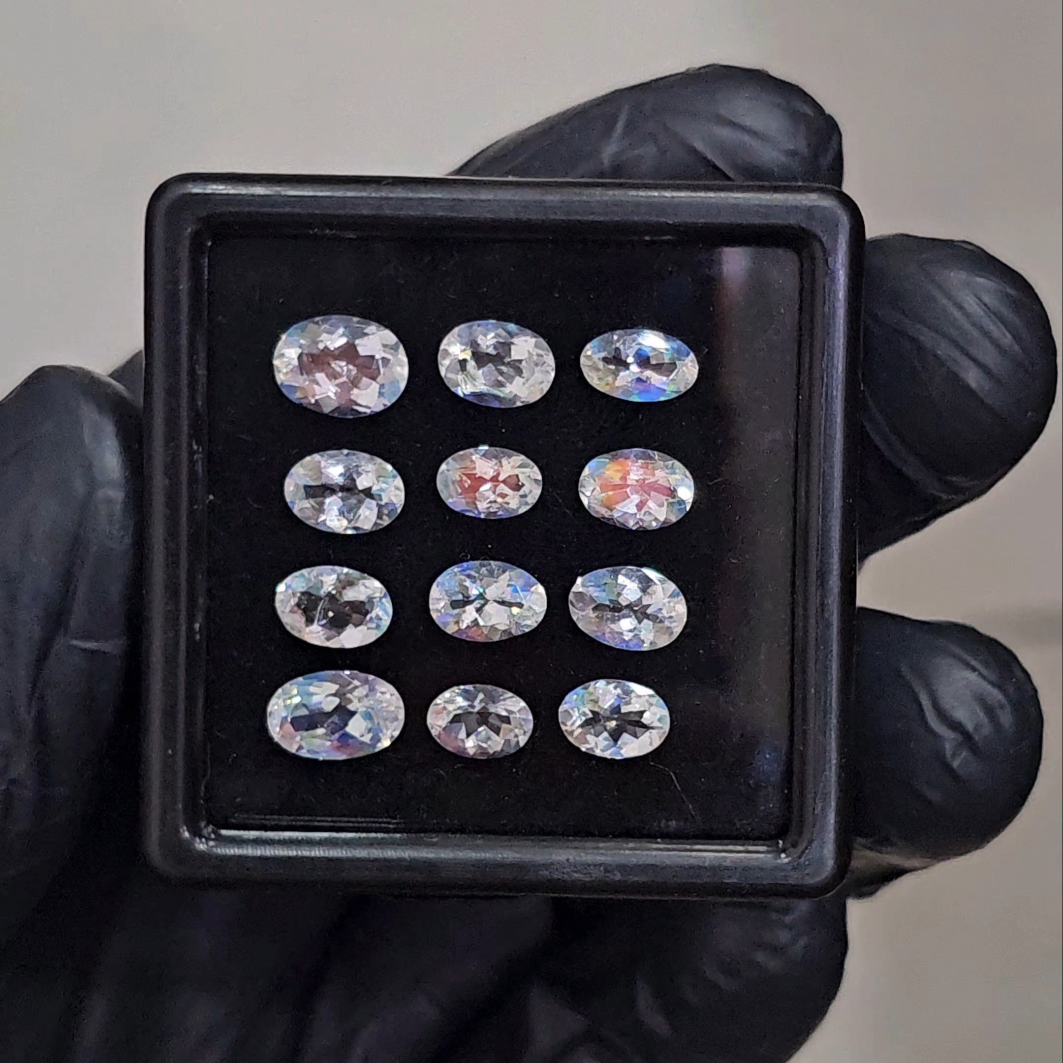 12 Pcs Natural Madagascar Moonstones Faceted | Shape: Oval| Size: 8-6mm | Top quality - The LabradoriteKing