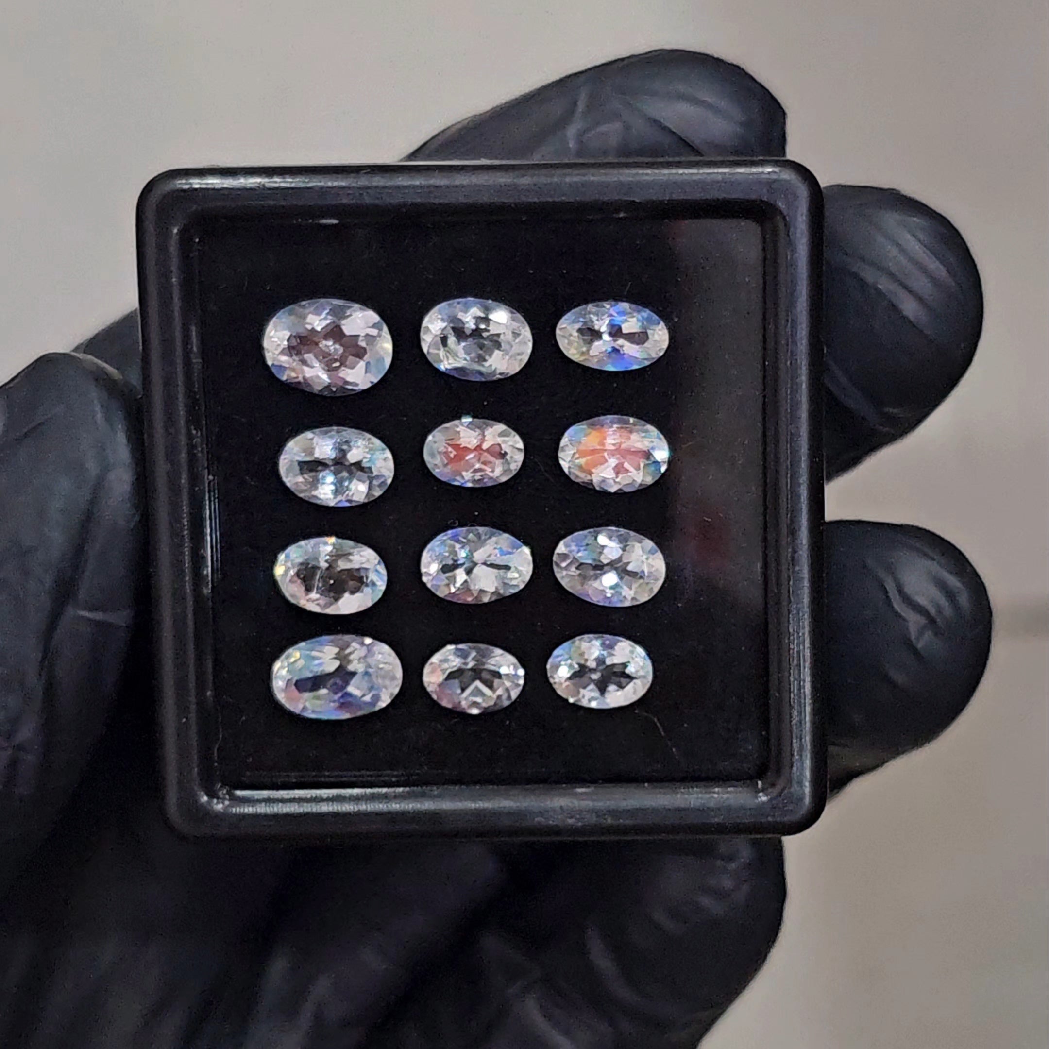 12 Pcs Natural Madagascar Moonstones Faceted | Shape: Oval| Size: 8-6mm | Top quality - The LabradoriteKing