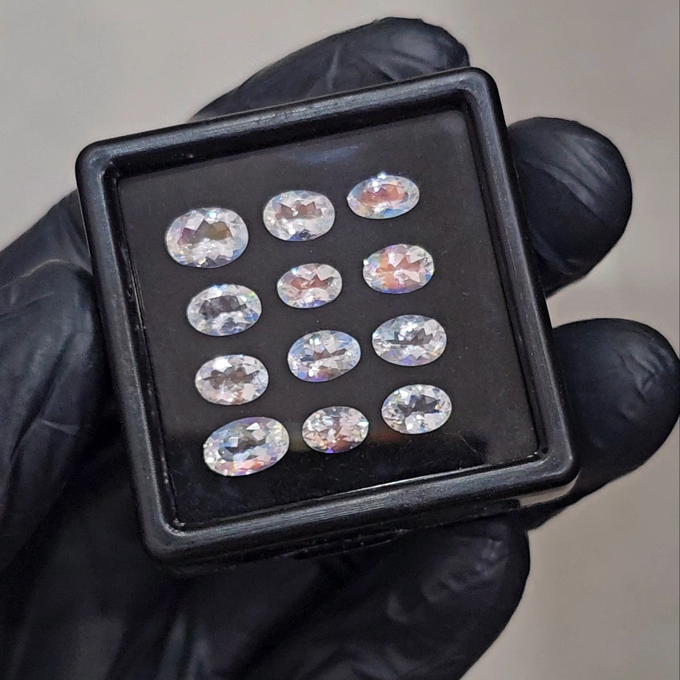 12 Pcs Natural Madagascar Moonstones Faceted | Shape: Oval| Size: 8-6mm | Top quality - The LabradoriteKing