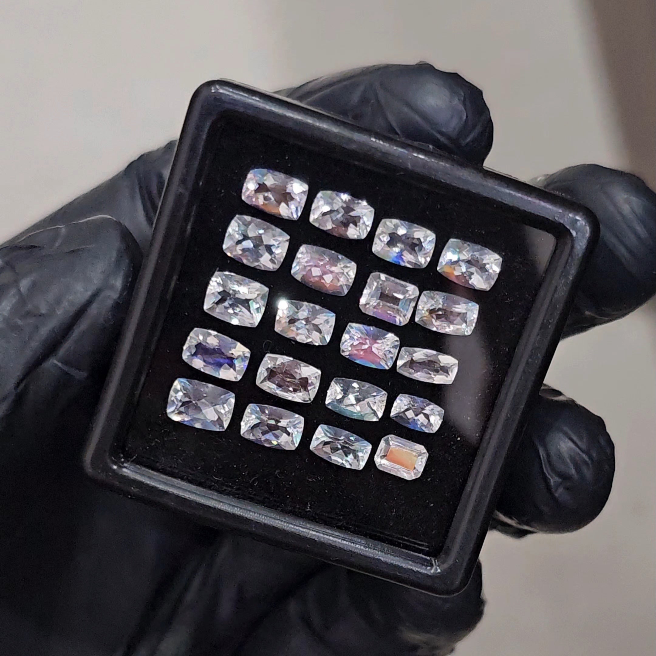 20 Pcs Natural Madagascar Moonstones Faceted | Shape: Rectangle | Size: 4-6mm | Top quality - The LabradoriteKing