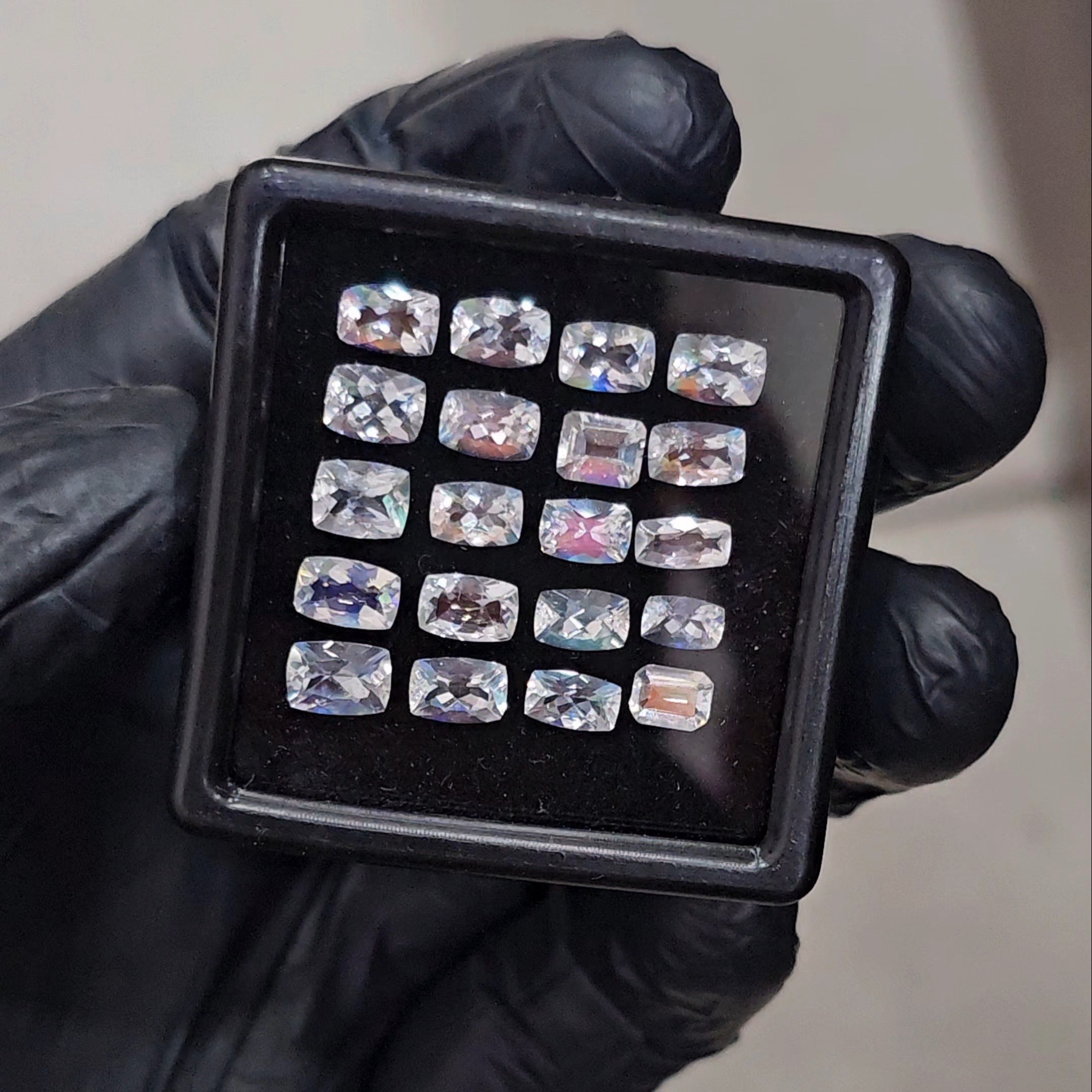 20 Pcs Natural Madagascar Moonstones Faceted | Shape: Rectangle | Size: 4-6mm | Top quality - The LabradoriteKing