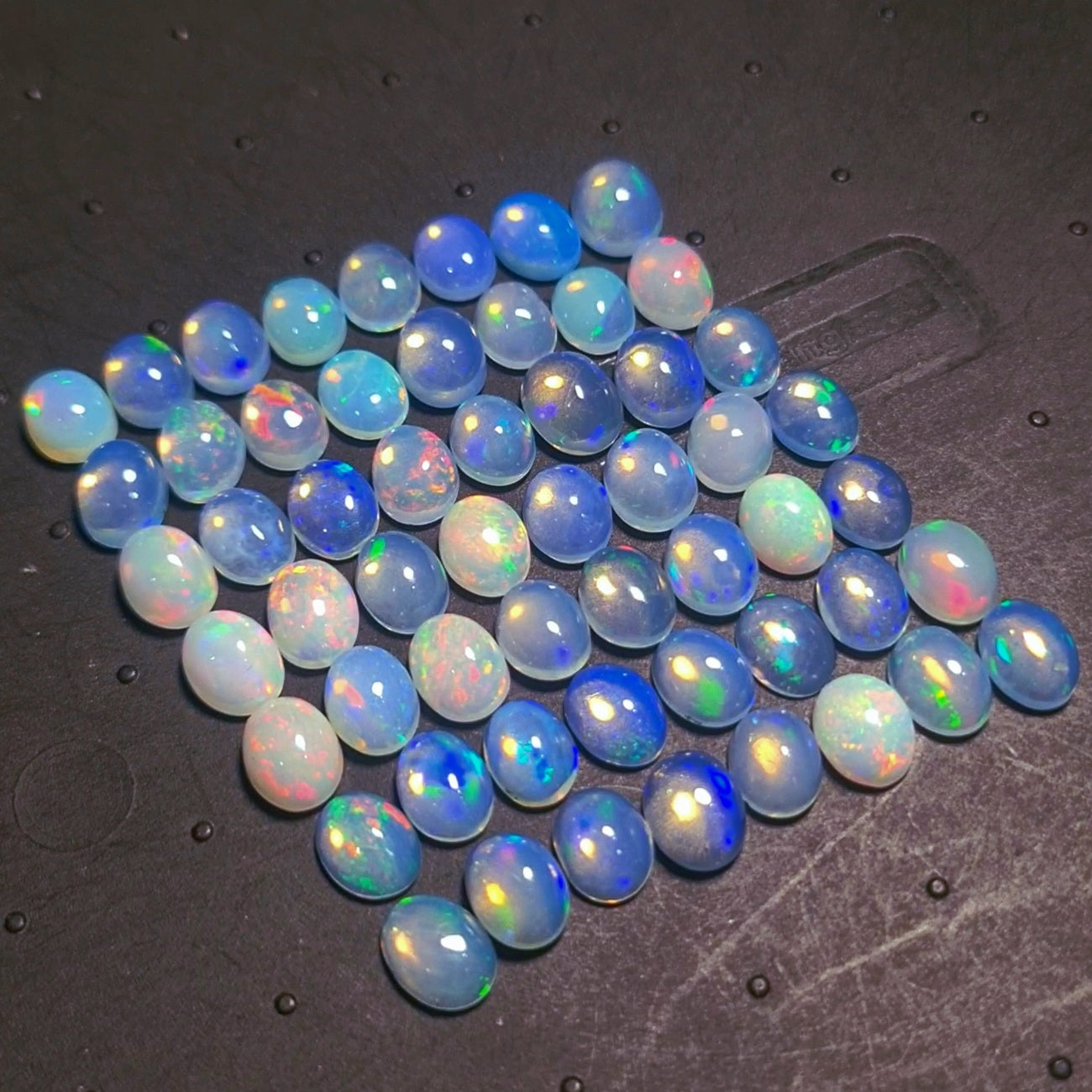 56 pcs Natural Multi Fire Opal Ethiopian | Shape: Oval| Size:8x6mm - The LabradoriteKing