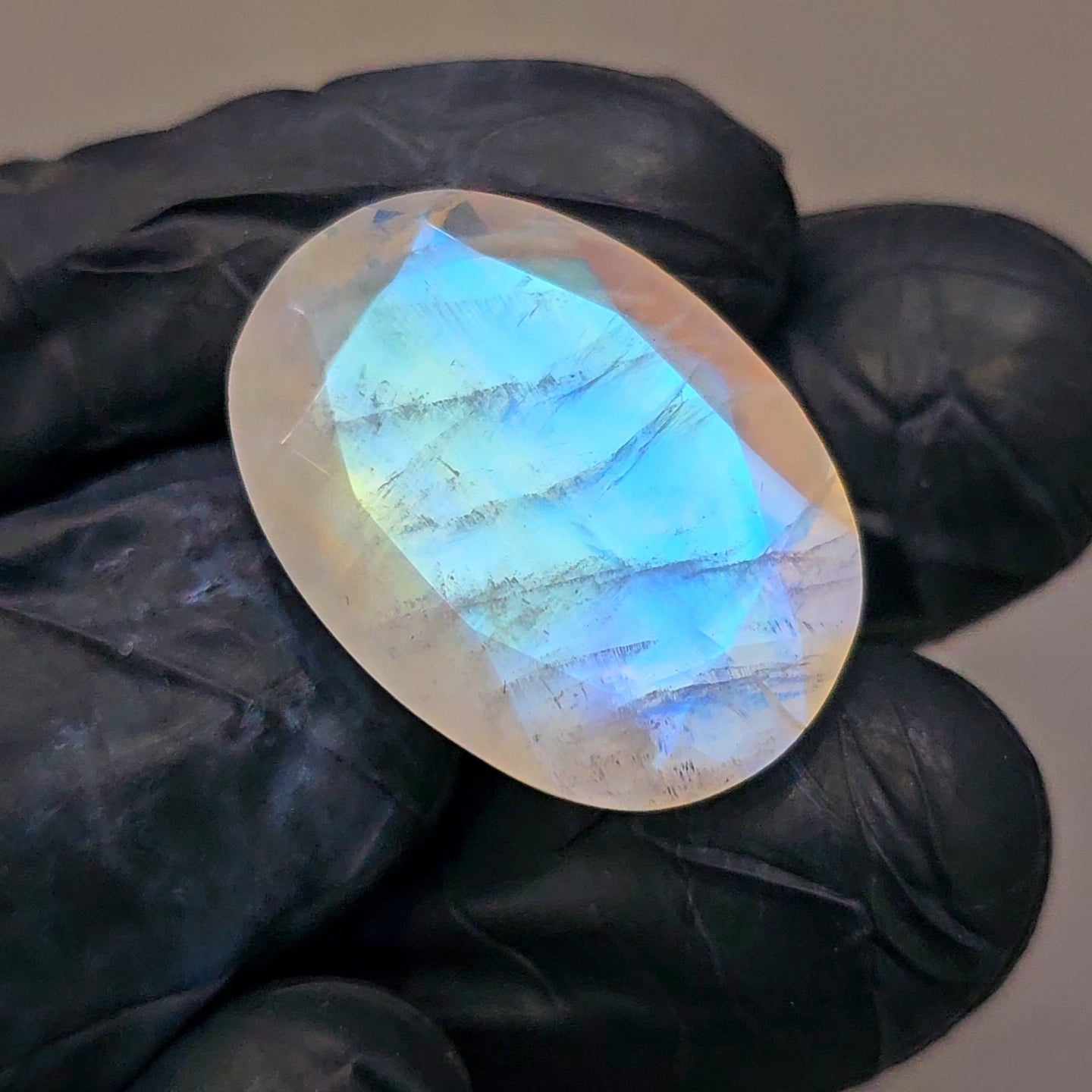 Natural Rainbow Moonstone from India Faceted | Oval| 18x25mm - The LabradoriteKing