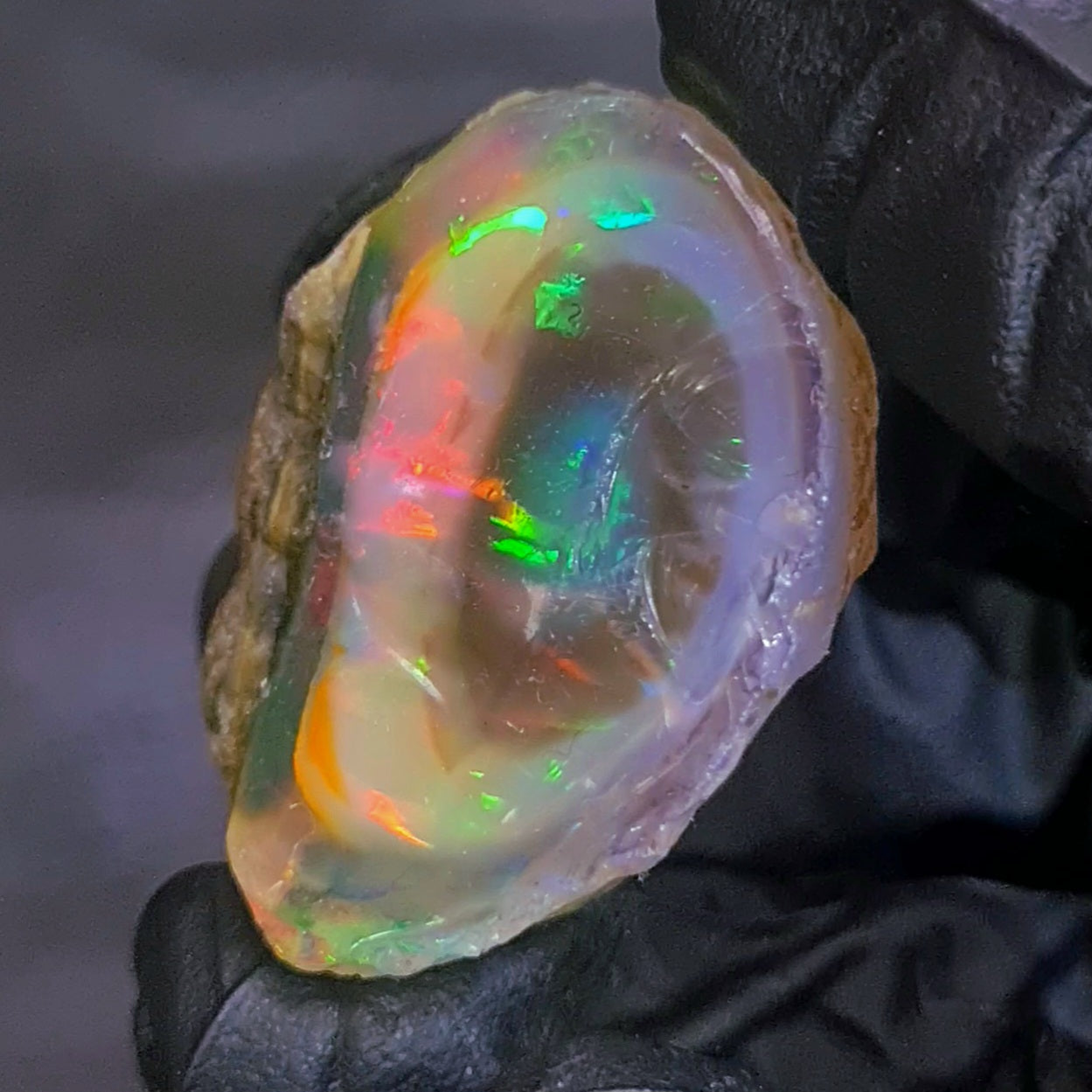 Natural Ethiopian Phantom Water Opal Rough | Raw untreated  | 39x28mm - The LabradoriteKing