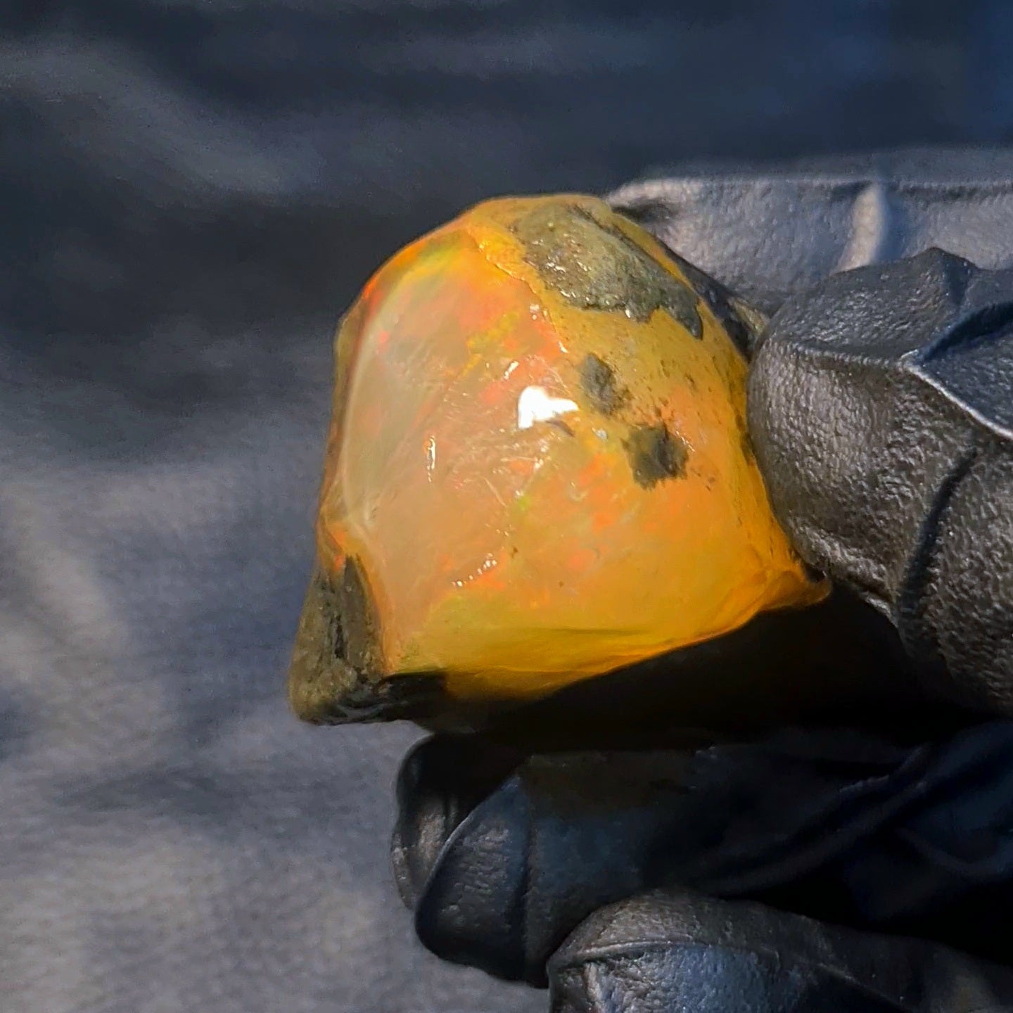 Natural Ethiopian Phantom Water Opal Rough | Raw untreated  | 31x28mm - The LabradoriteKing