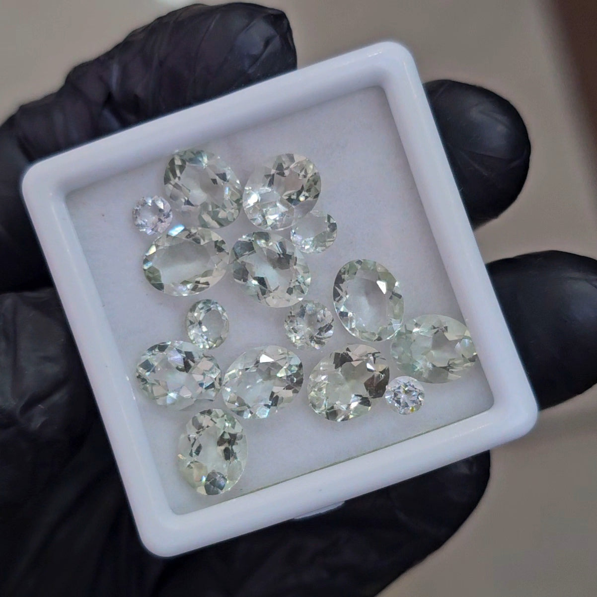 14 Pcs Natural Green Amethyst Faceted  | Mix | Size: 4-9mm - The LabradoriteKing