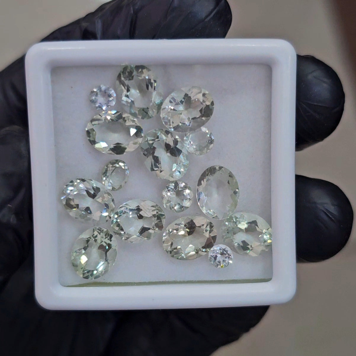 14 Pcs Natural Green Amethyst Faceted  | Mix | Size: 4-9mm - The LabradoriteKing