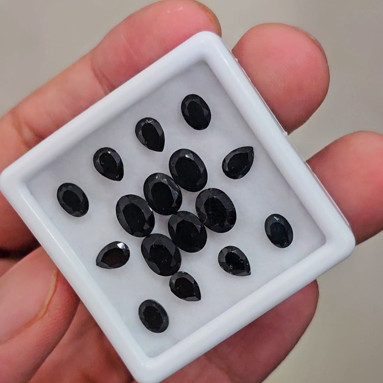 16 Pcs Natural Black Tourmaline Faceted | Mix Shape | Size: 6-8mm - The LabradoriteKing