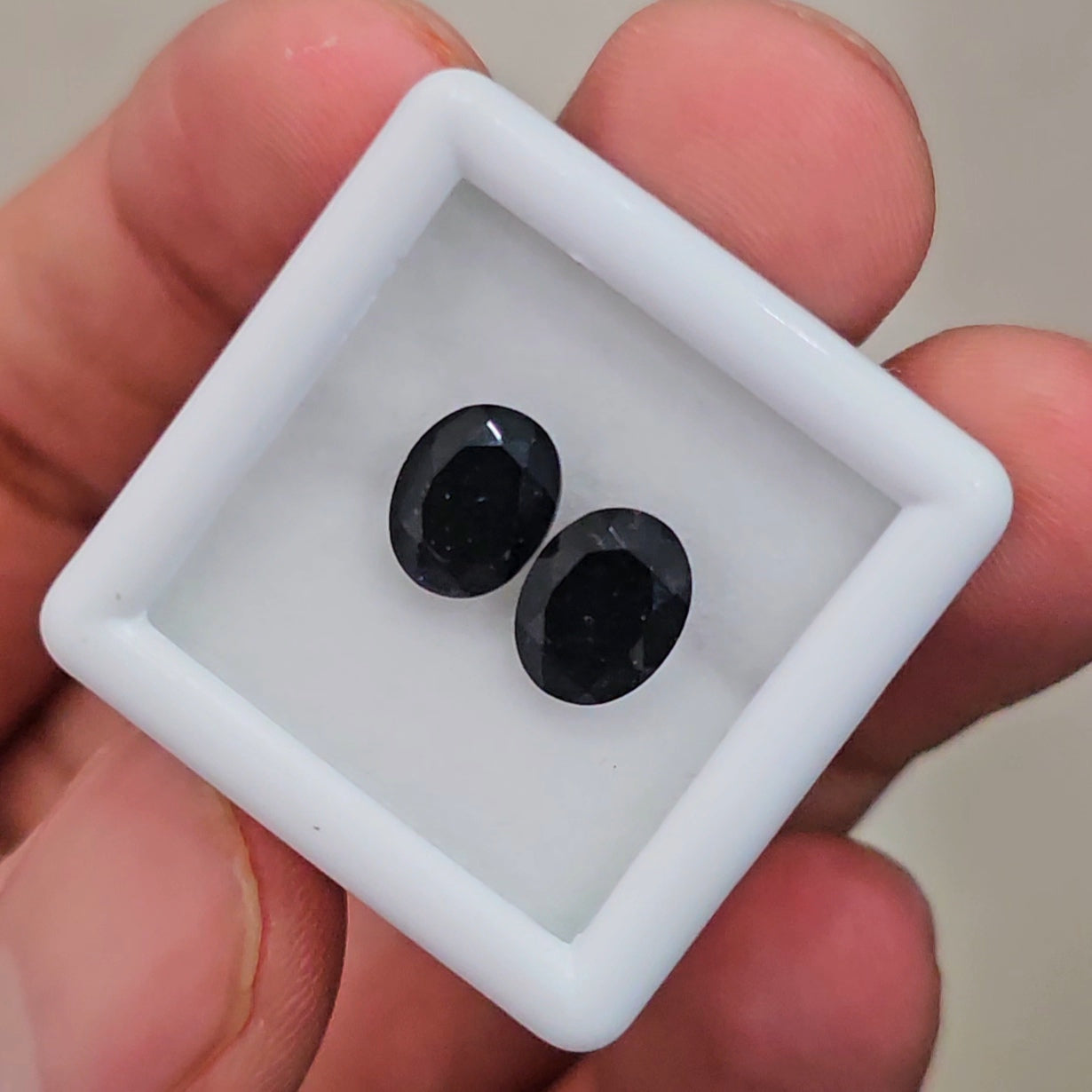 2 Pcs Natural Black Tourmaline Faceted | Oval| Size: 6-8mm - The LabradoriteKing