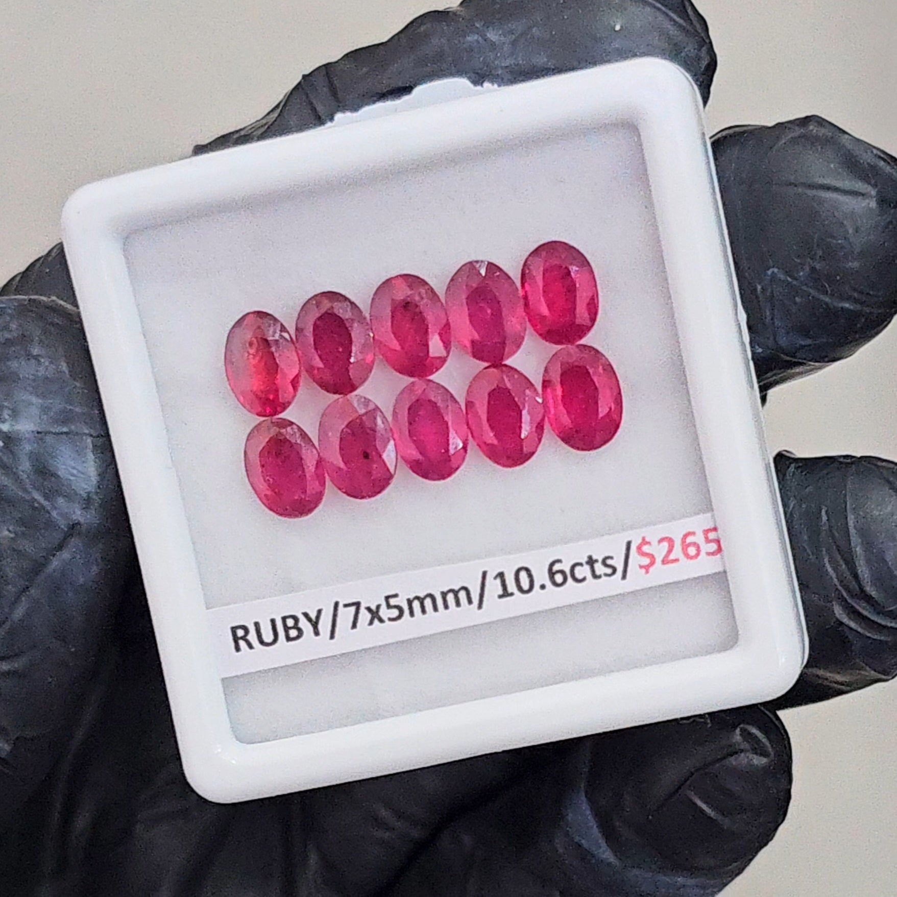 10 Pcs Natural Ruby Faceted |Oval| Size: 7x5mm - The LabradoriteKing