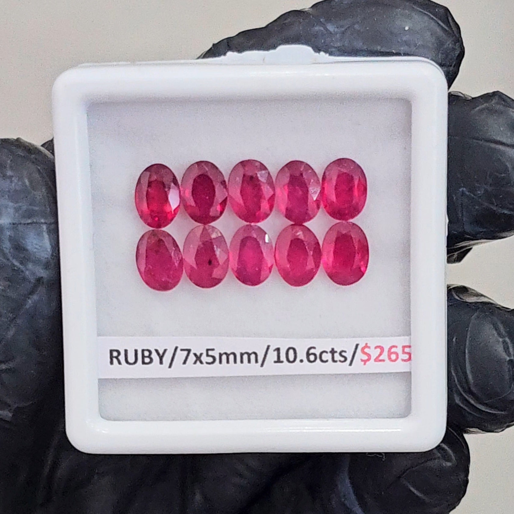 10 Pcs Natural Ruby Faceted |Oval| Size: 7x5mm - The LabradoriteKing