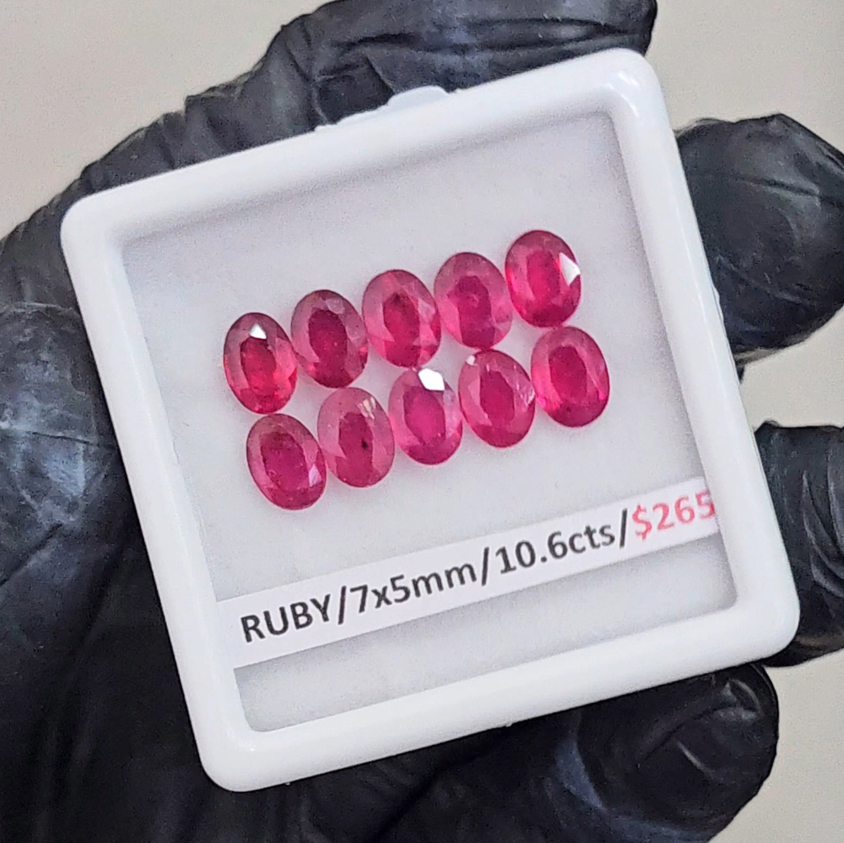 10 Pcs Natural Ruby Faceted |Oval| Size: 7x5mm - The LabradoriteKing