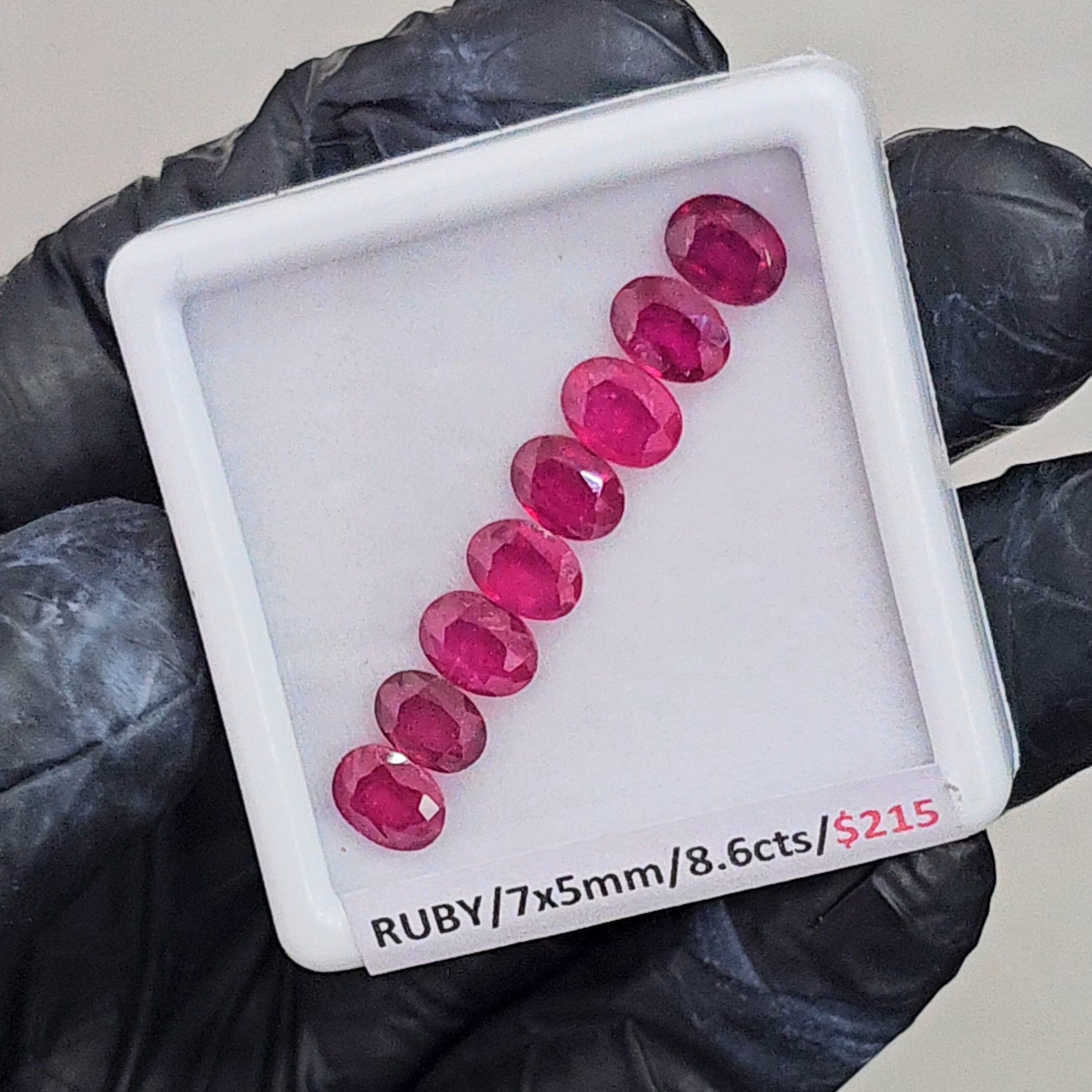 8 Pcs Natural Ruby Faceted |Oval| Size: 7x5mm - The LabradoriteKing