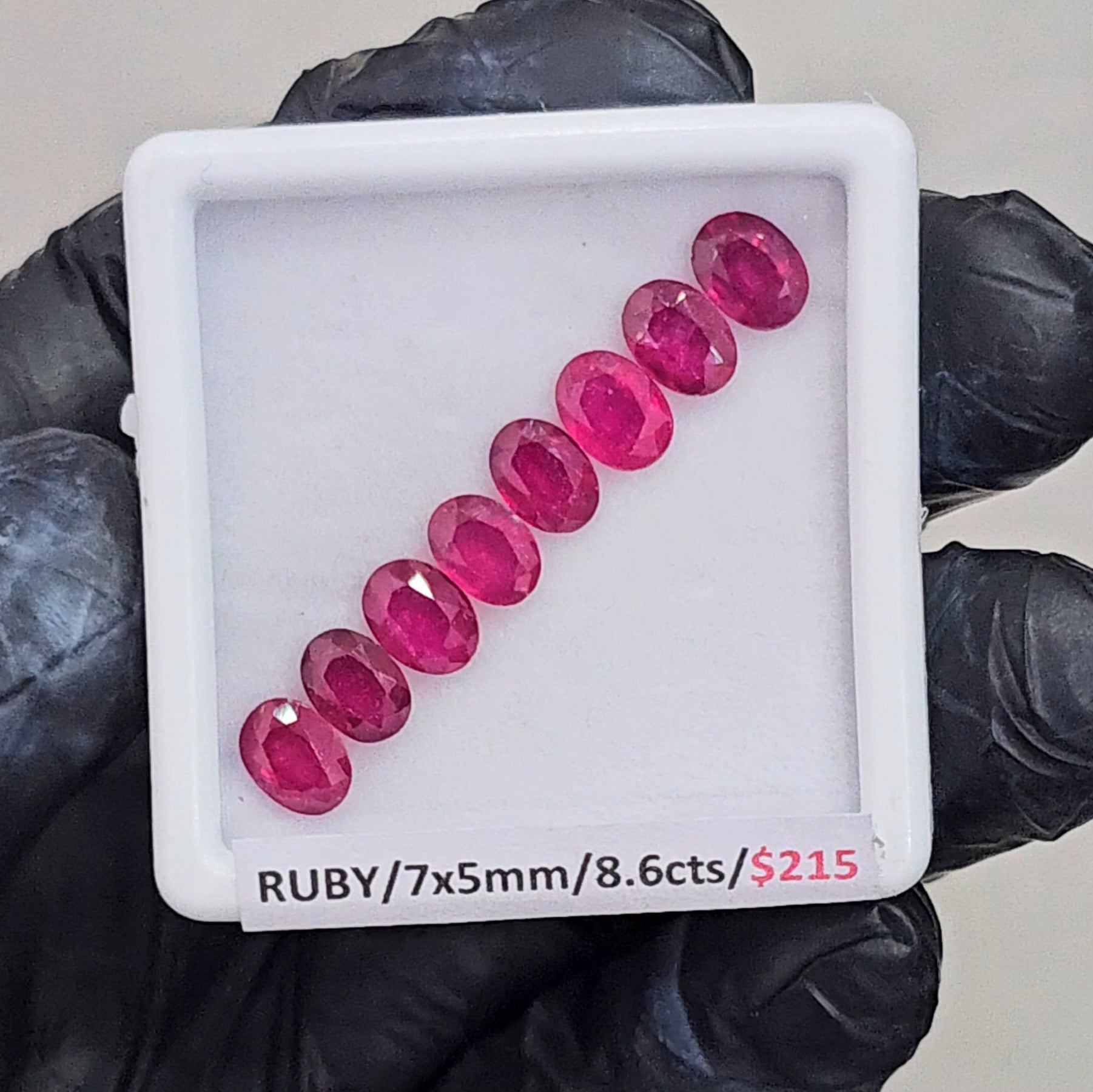 8 Pcs Natural Ruby Faceted |Oval| Size: 7x5mm - The LabradoriteKing